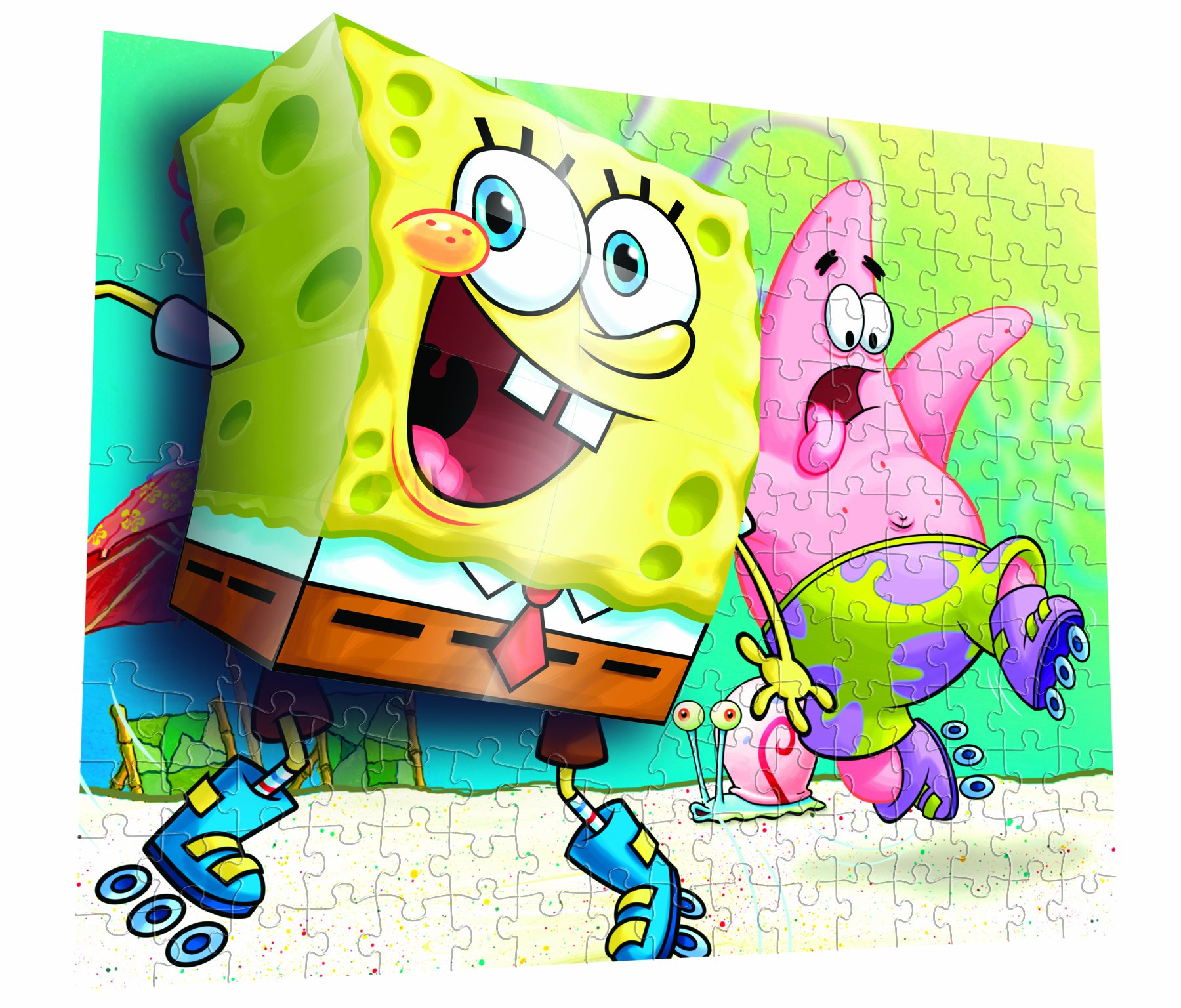 Mega Puzzle 110 Parça 3 Boyutlu Puzzle Breakthrough Sponge Bob 2