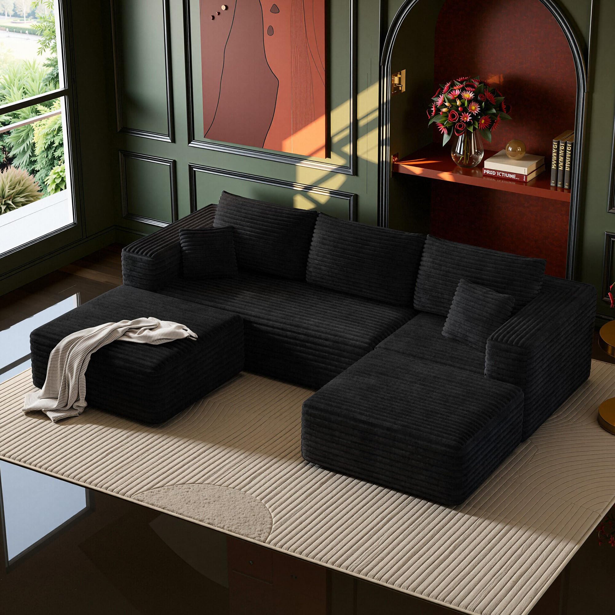 MoonSpeak 108 Boneless Sectional Cloud Couch