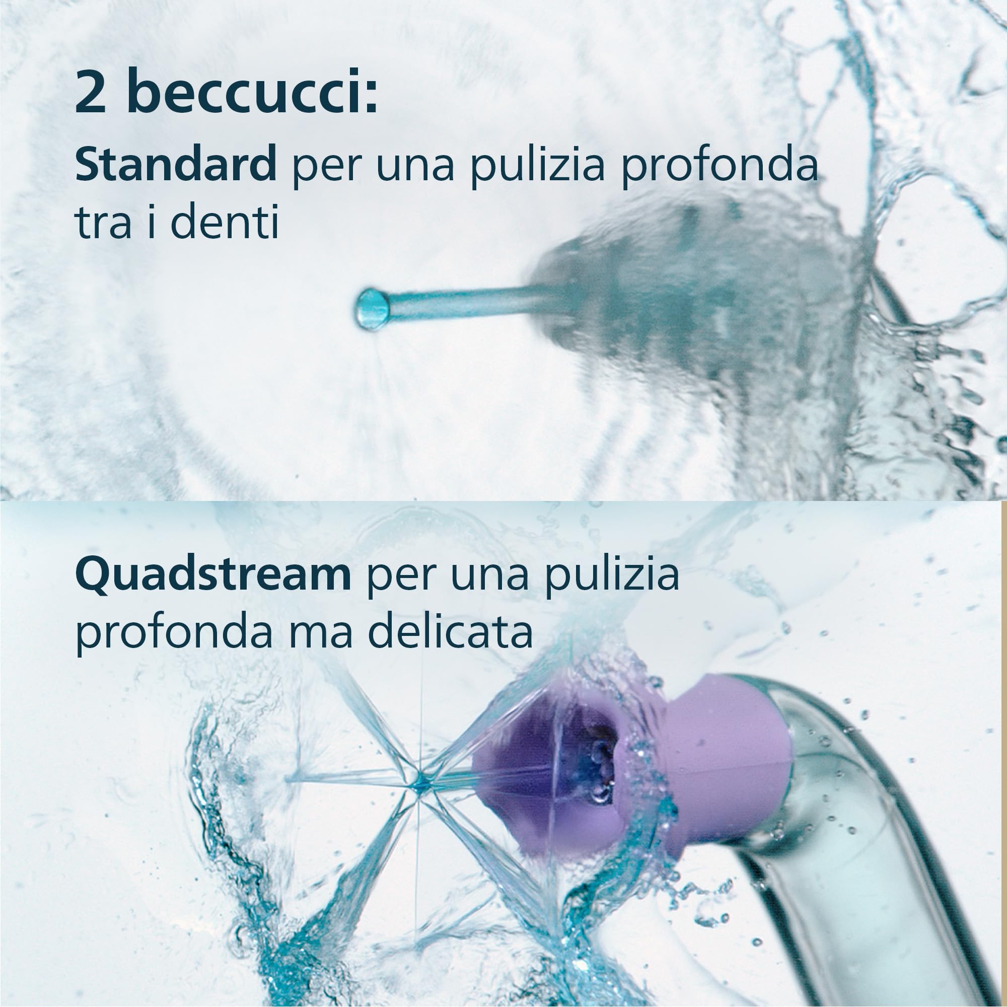 Philips Sonicare Irrigatore Orale Power Flosser 3000 cordless - Per denti e gengive - Nero modello HX3826/33, Sonicare 3000, Nero