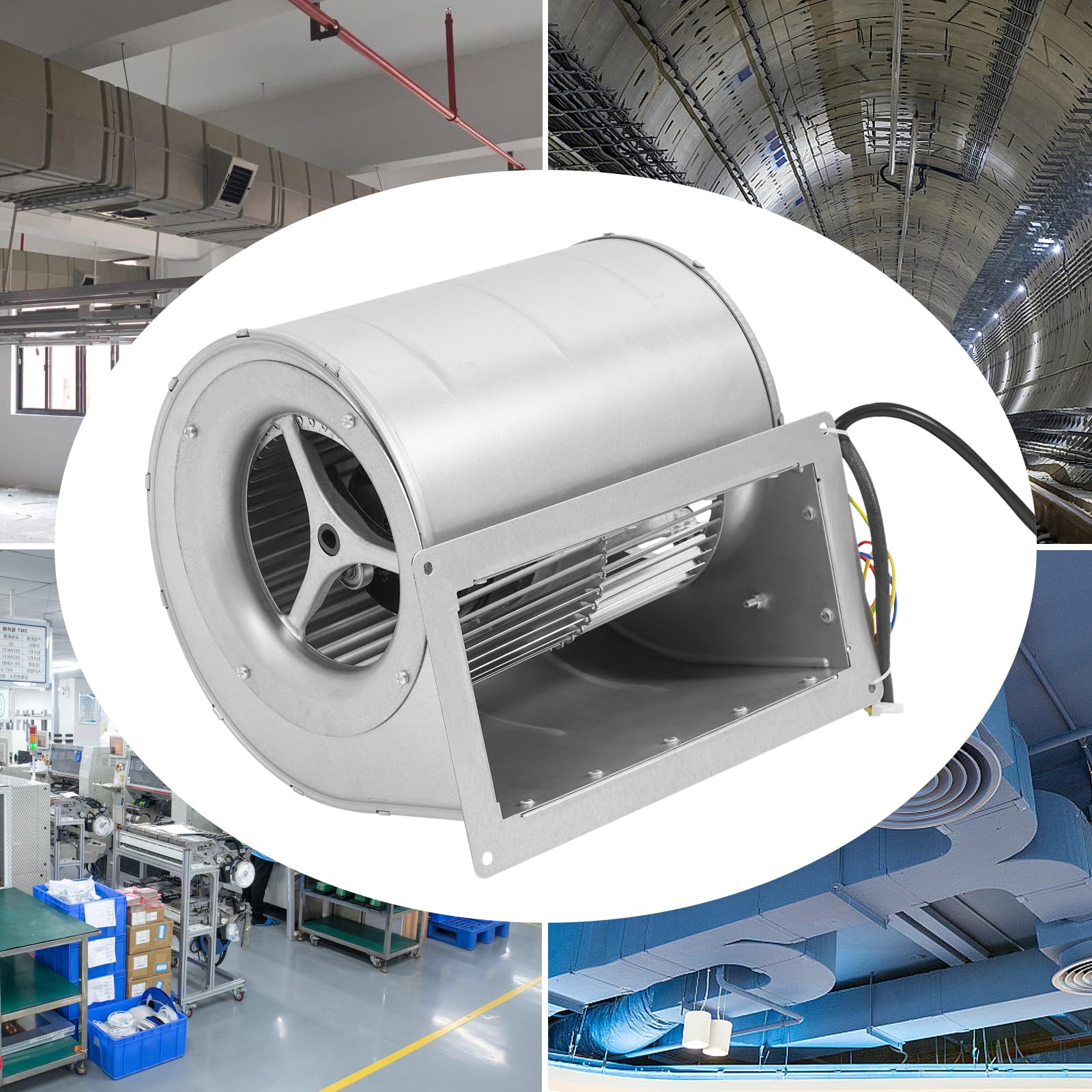 Ventilador Centrífugo Radial, 146 x 190 mm, Ventilador de Succión
