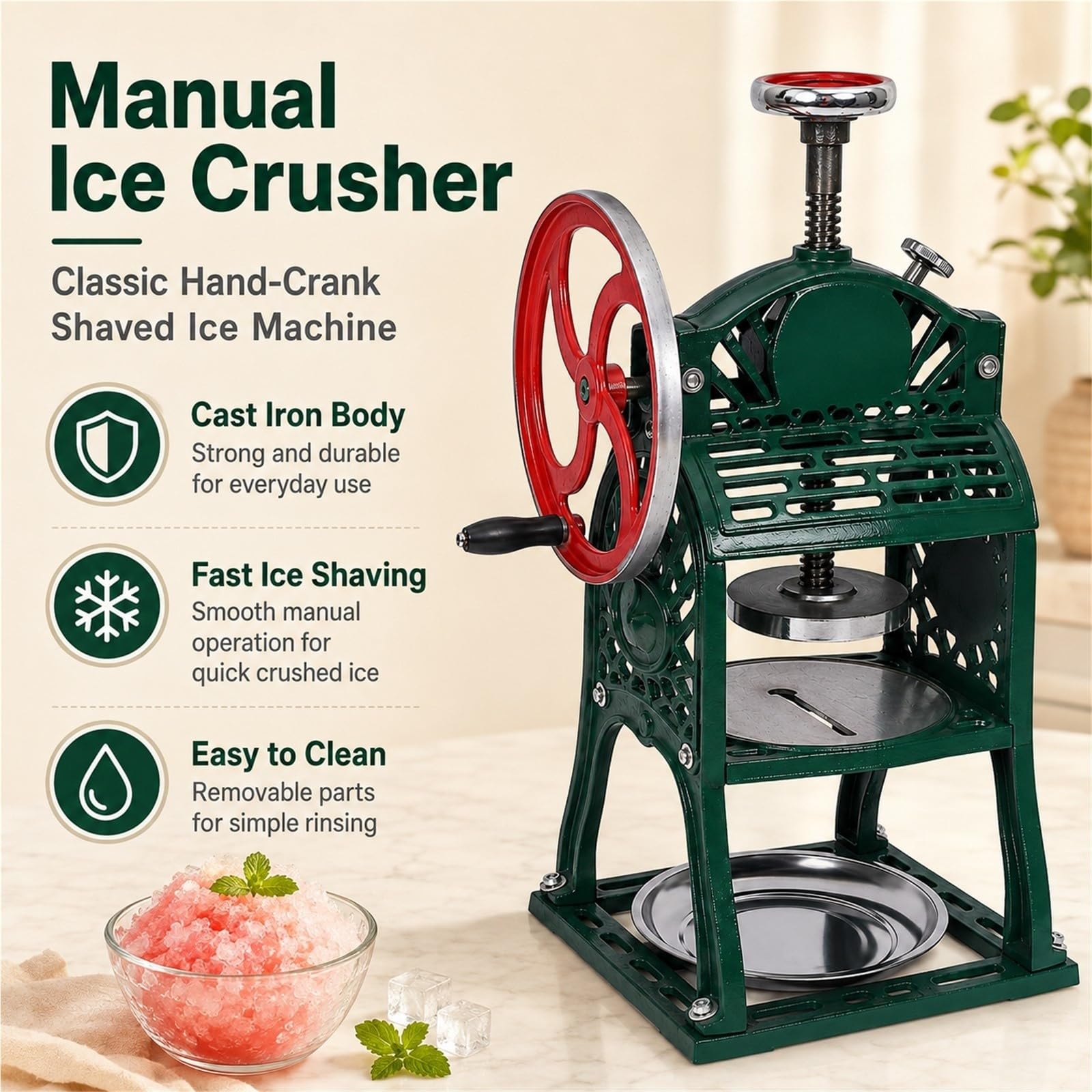 Handkurbel-Eisbrecher, Schnee-EIS-Rasierer
