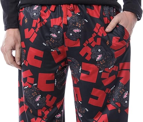 Miniatura 3 de Godzilla - Pantalones de pijama para hombre, diseño de personajes japoneses y letras japonesas, para adultos