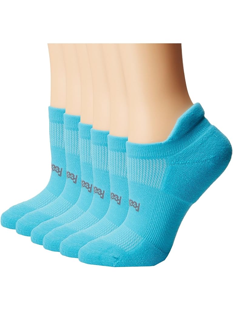 Blue Feetures High Performance Light Cushion No Show Tab 6-Pair Pack
