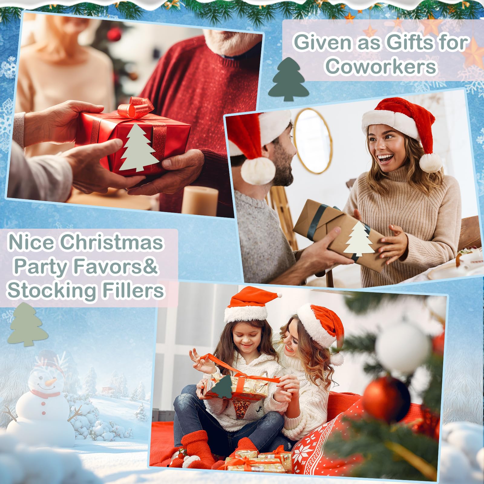 Lot de 96 notes adhésives et stylos de Noël, 48 blocs-notes, 48