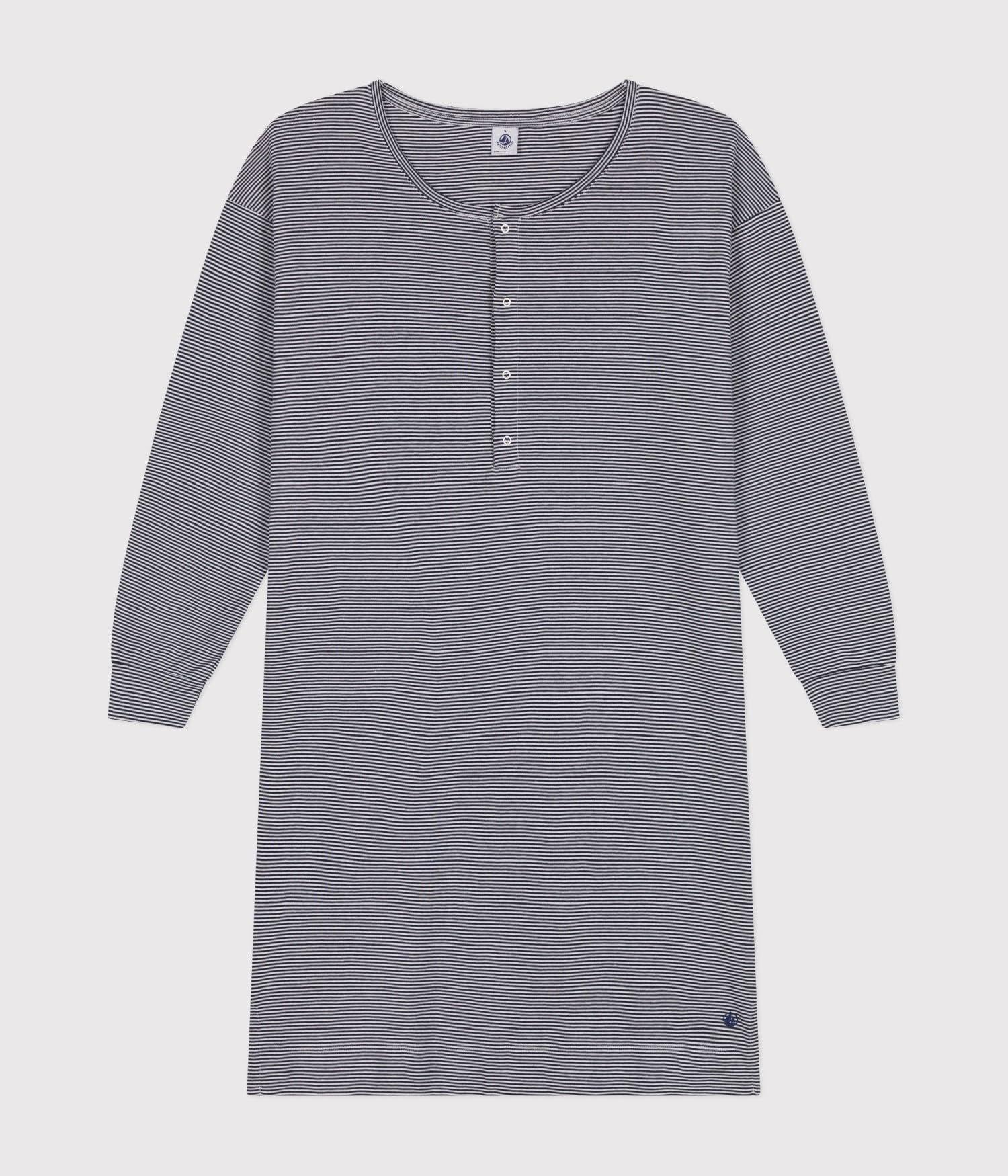 Petit Bateau A0axv Chemise de Nuit Manches Longues Femme