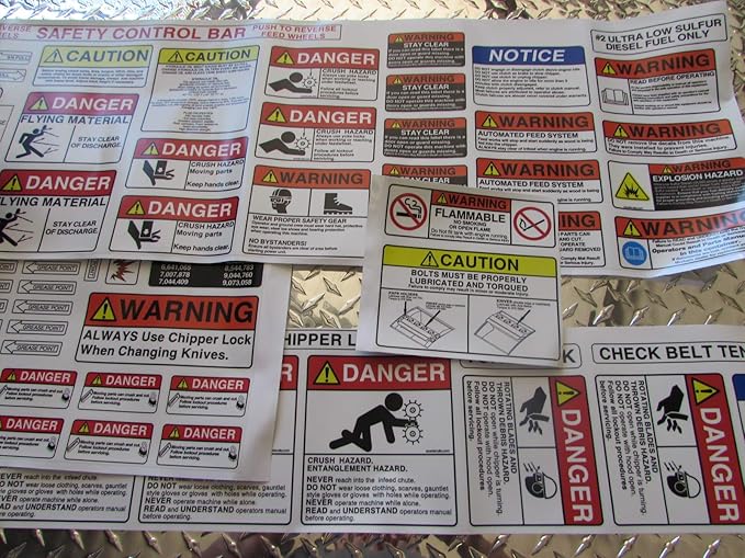 Vermeer/morbark/Brush Bandit Wood Chipper Safety Decal Kit Business
