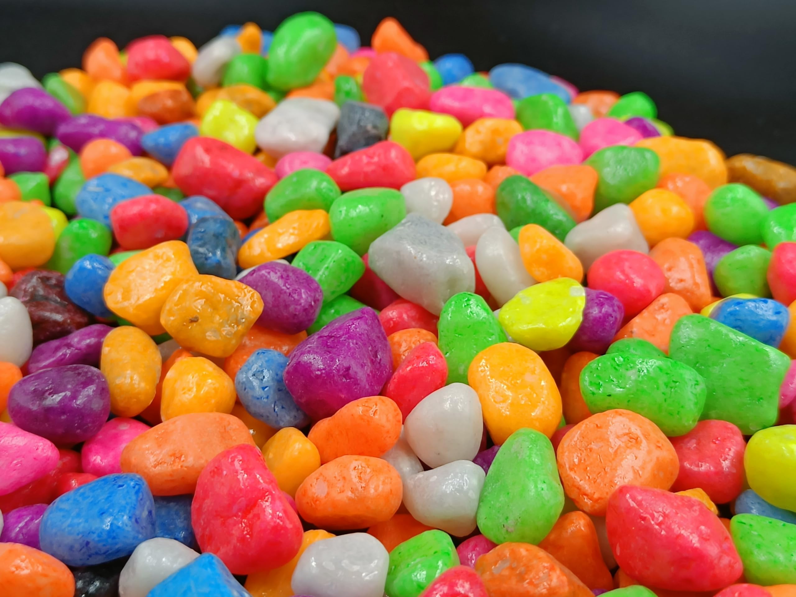 Omiyage®Natural Multicolor Pebbles - Neon Decorative Stones for Home Decor,Vase Fillers,Aquarium Fish Tank, Table Decor,Fountain Decoration,Garden River Rock,Unplanted Substrate & More - 500g Pack-image-21