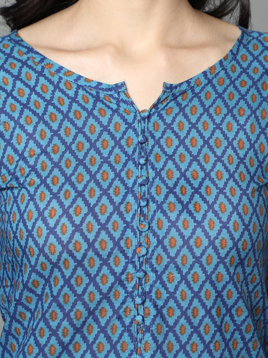 Kurta Set für Frauen mit Dupatta formelle Party Wear Kleid indische Kleidung Casual Silk Blend Tunika Tops - Blau