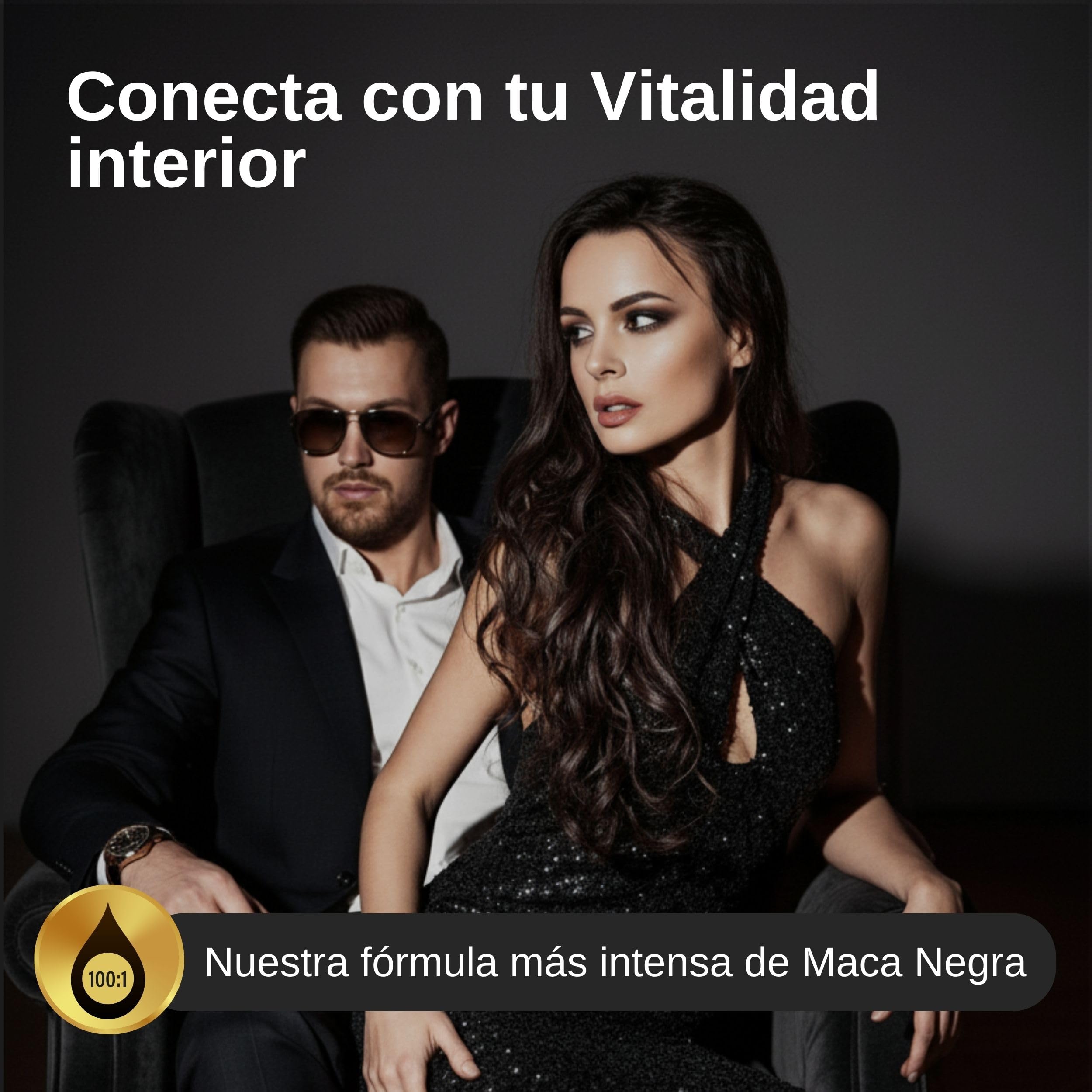 Maca Negra Ultra 50.000 mg (concentrado 100:1) - Vitalidad Masculina y Energía - con Extracto estandarizado, Zinc, B6 y Calcio - vegano, sin cafeína - 120 Cápsulas - Nyvos