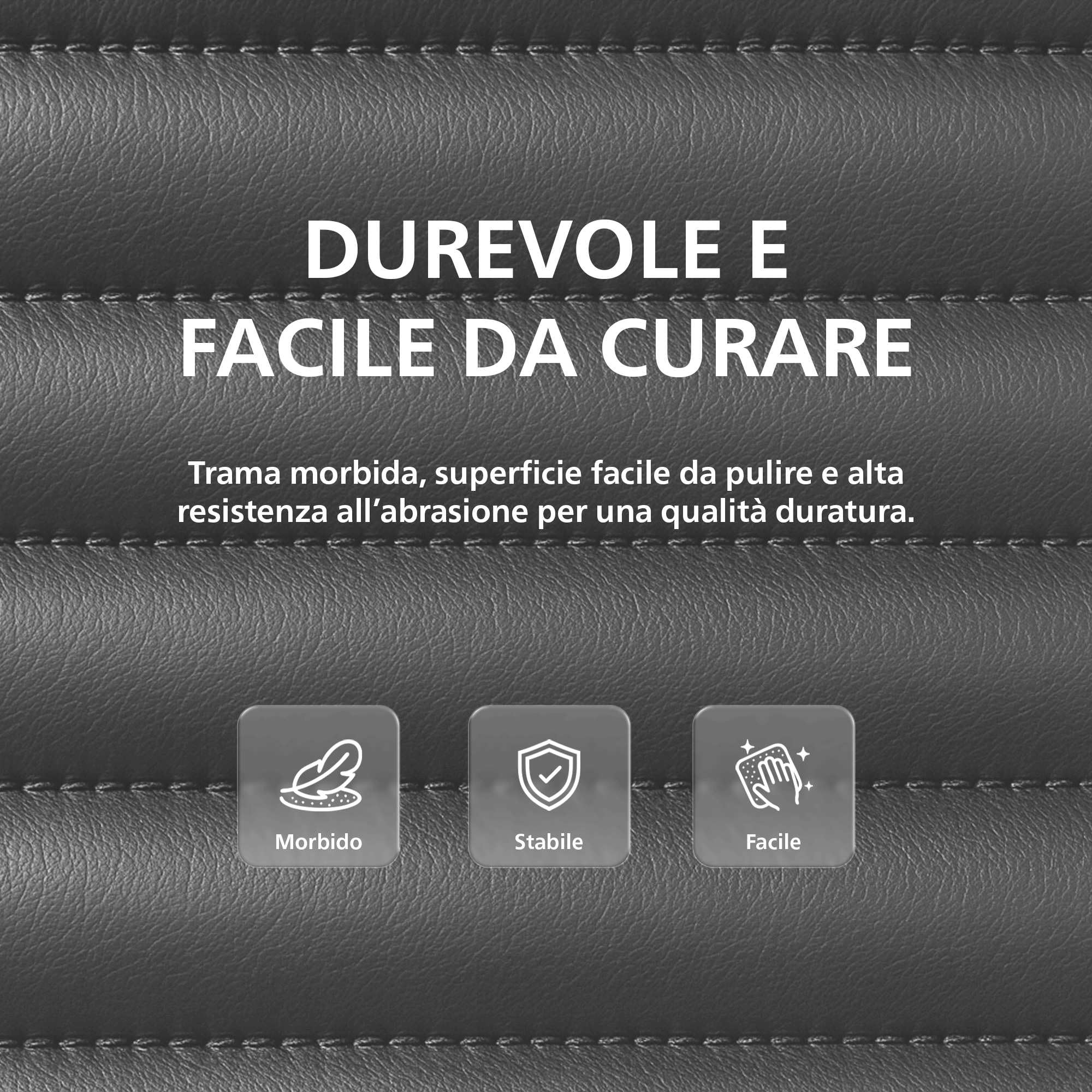 CLP Sgabello ergonomico regolabile in altezza Alamosa con schienale, rivestimento in pelle sintetica, girevole, ideale per ufficio e studi, Colore:grigio