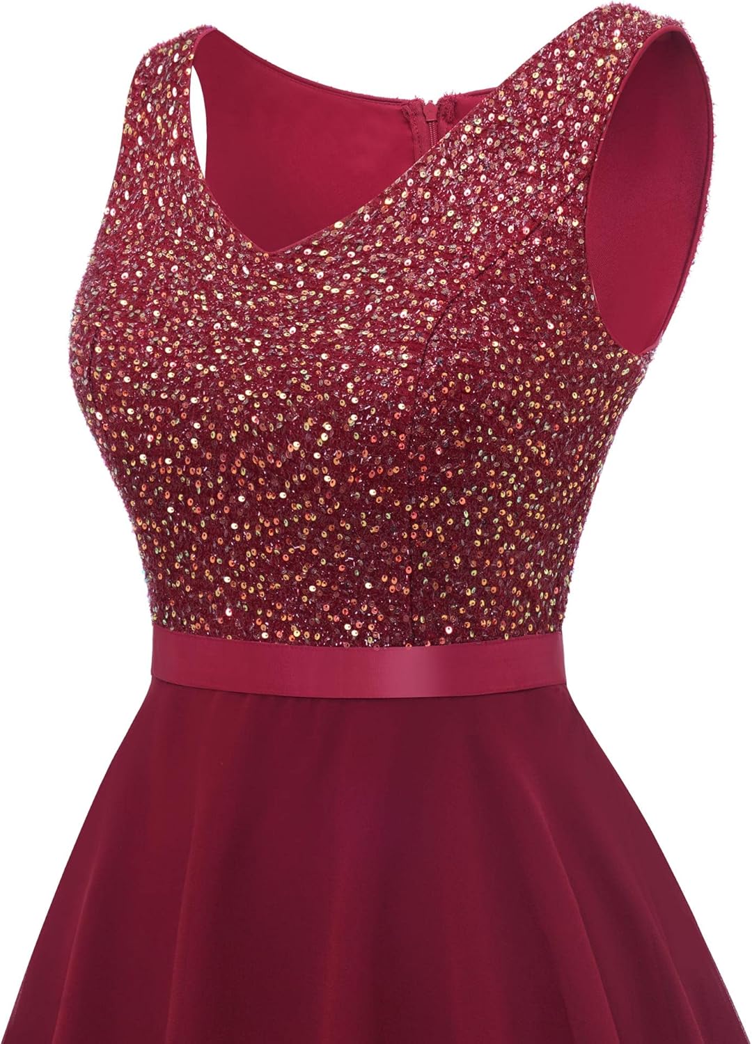 Dressystar 2026 Women's V Neck Short Sequin Prom Dress Glitter A-line Swing Cocktail Party Dresses Knee Length - Image 6