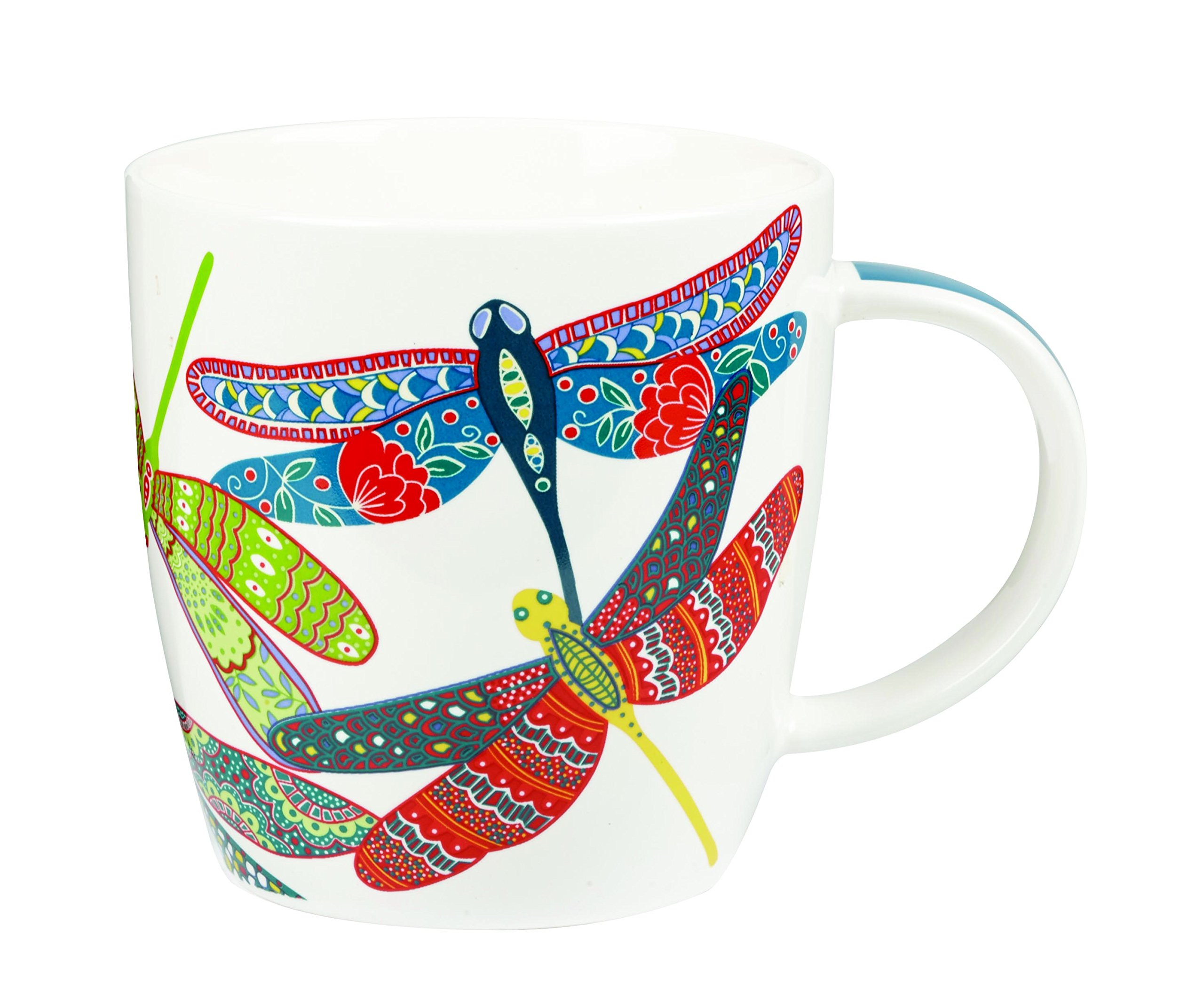 Paradise Birds Queens, Couture Dragonflies Mug, Ceramic, Multi-Colour
