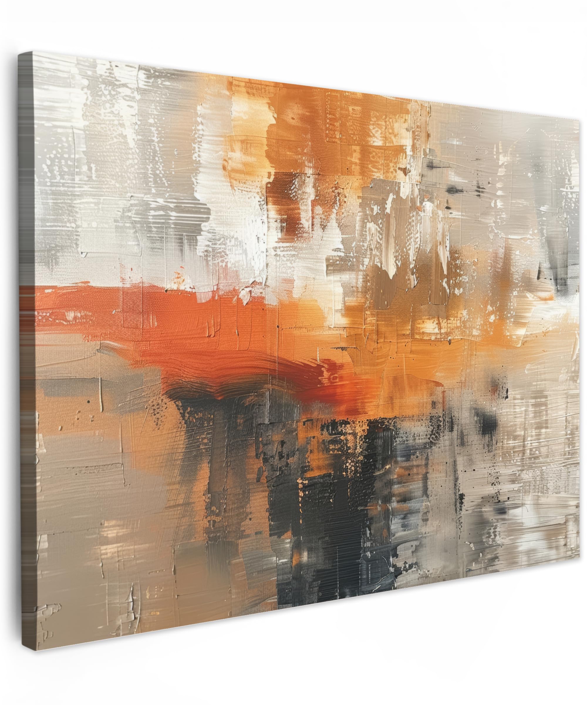 Muchowow Modern Art - Gold Muchowow© Canvas Wall Art 31"X24" / 80X60 Cm Decor Hanging Pictures For Living Room Canvus Artwork Deco Walls Modern Art - Abstract - Gold - Grey