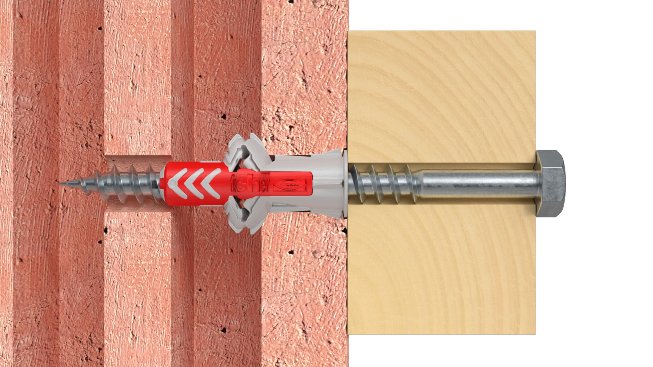 Fischer DuoPower Dübel, 8 x 40 mm, für Mauern, Lochstein, Gipskarton, 537641, 100 Stück