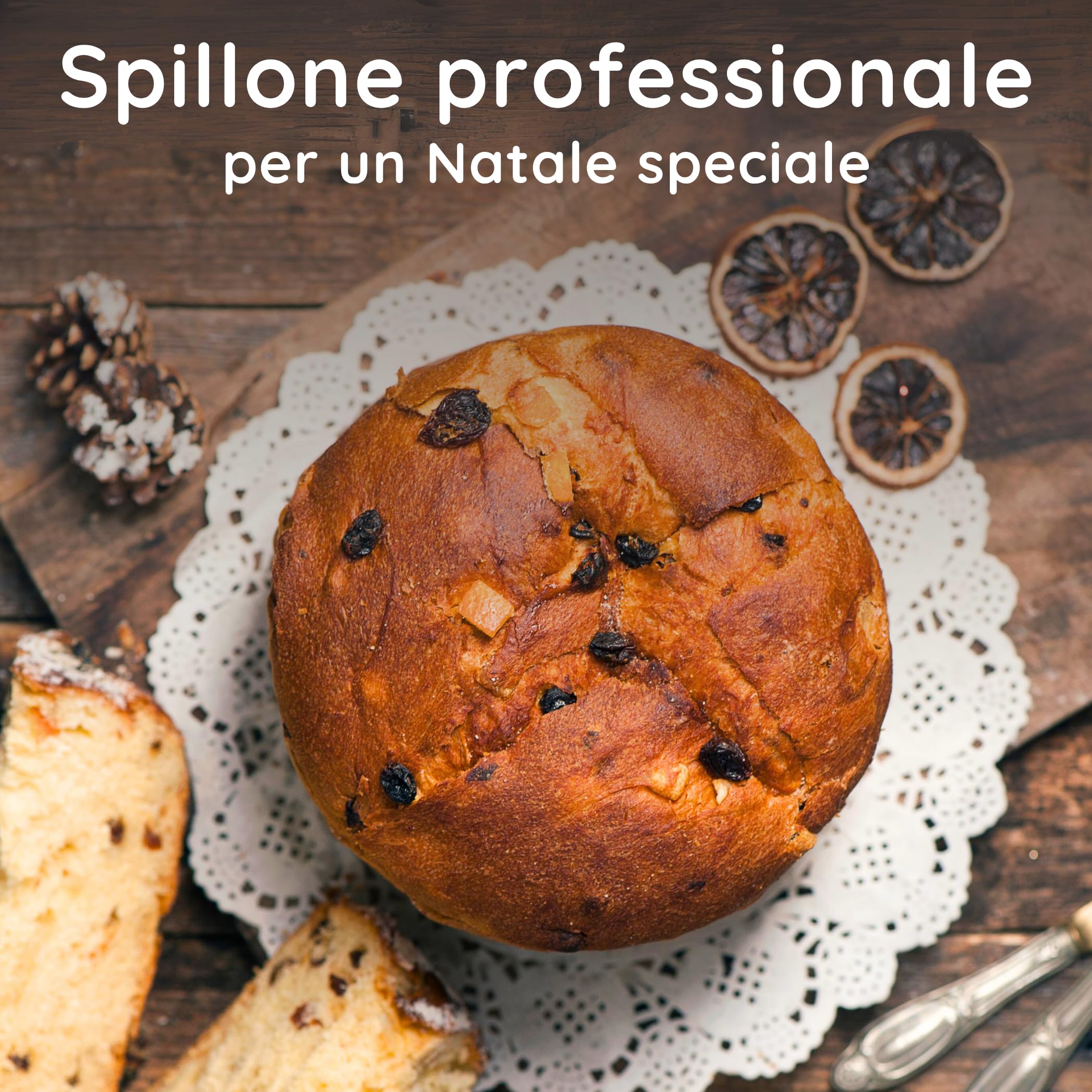 FAH - Spillone per Colomba, Set 3 Spilloni per Colomba e Altri Lievitati Fino a 1 kg (Lunghezza 40 cm), Robusto in Acciaio Inox, Facile da Usare, Forchetta per Panettone e Colomba