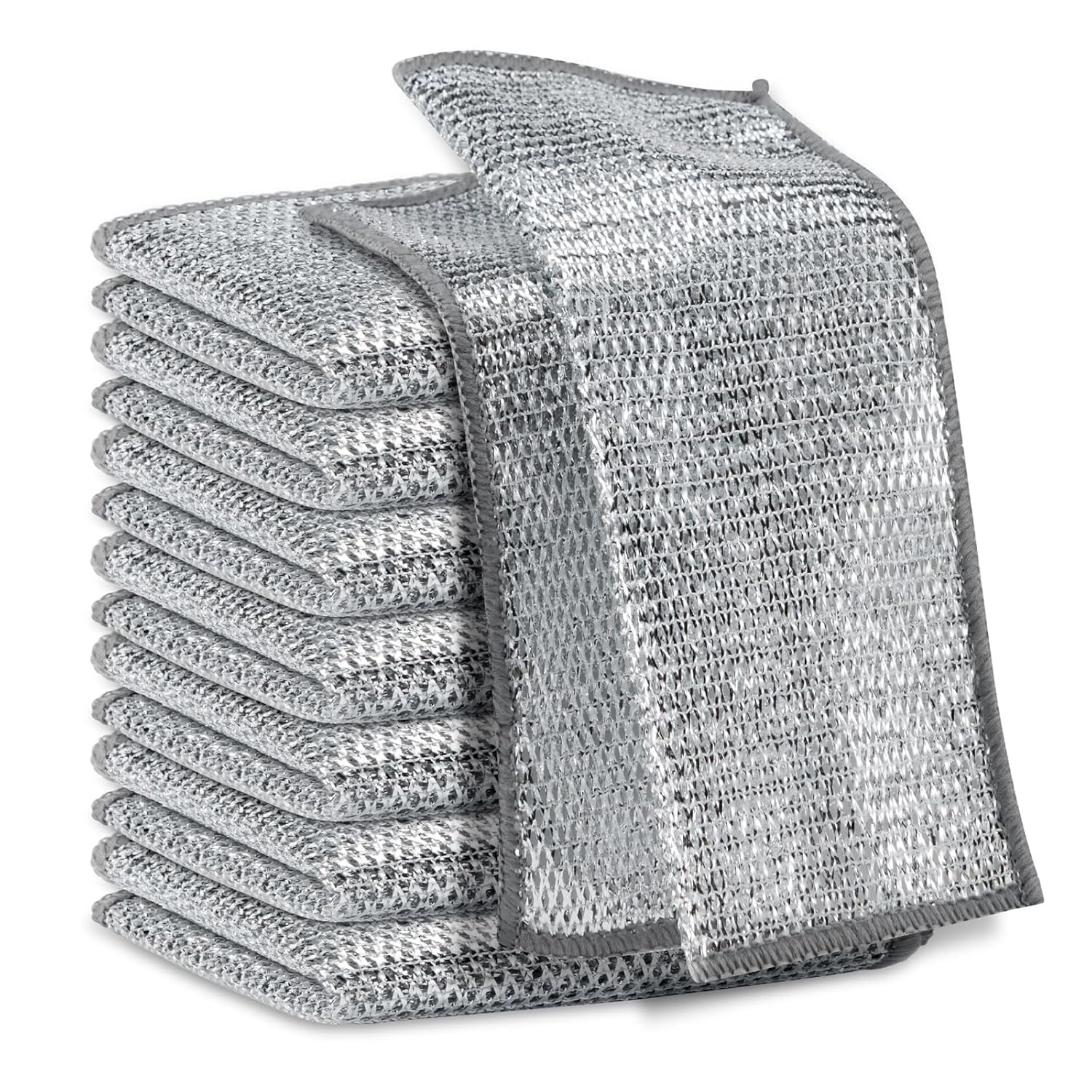 JOYUS Wire Cleaning Cloth for Kitchen Dishwashing, Reusable Kitchen Scrubber for Tough Grease, Burnt Food & Stains on Utensils (Pack of 3)-picture-10