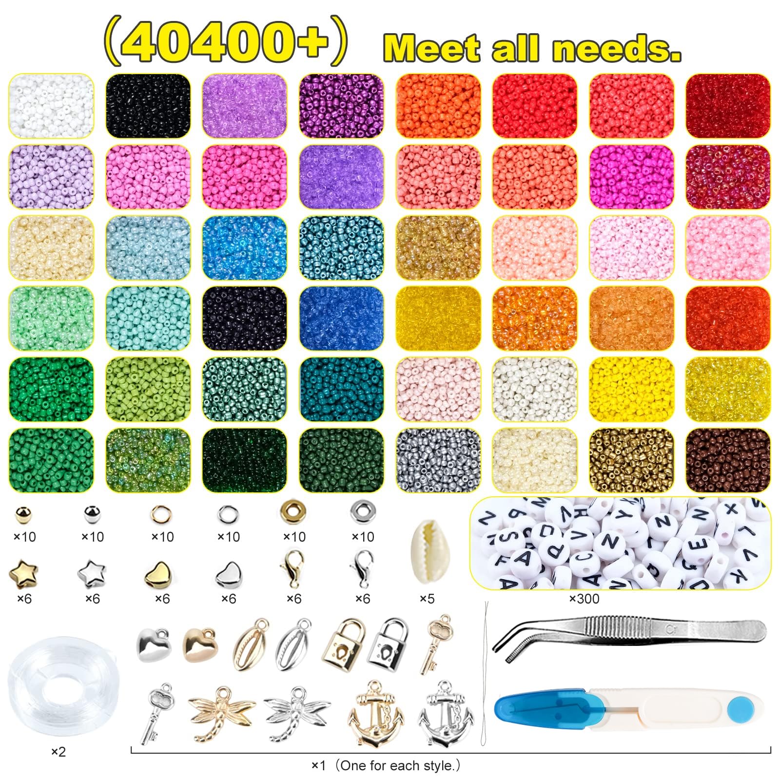 Set Perline Colorate Per Braccialetti