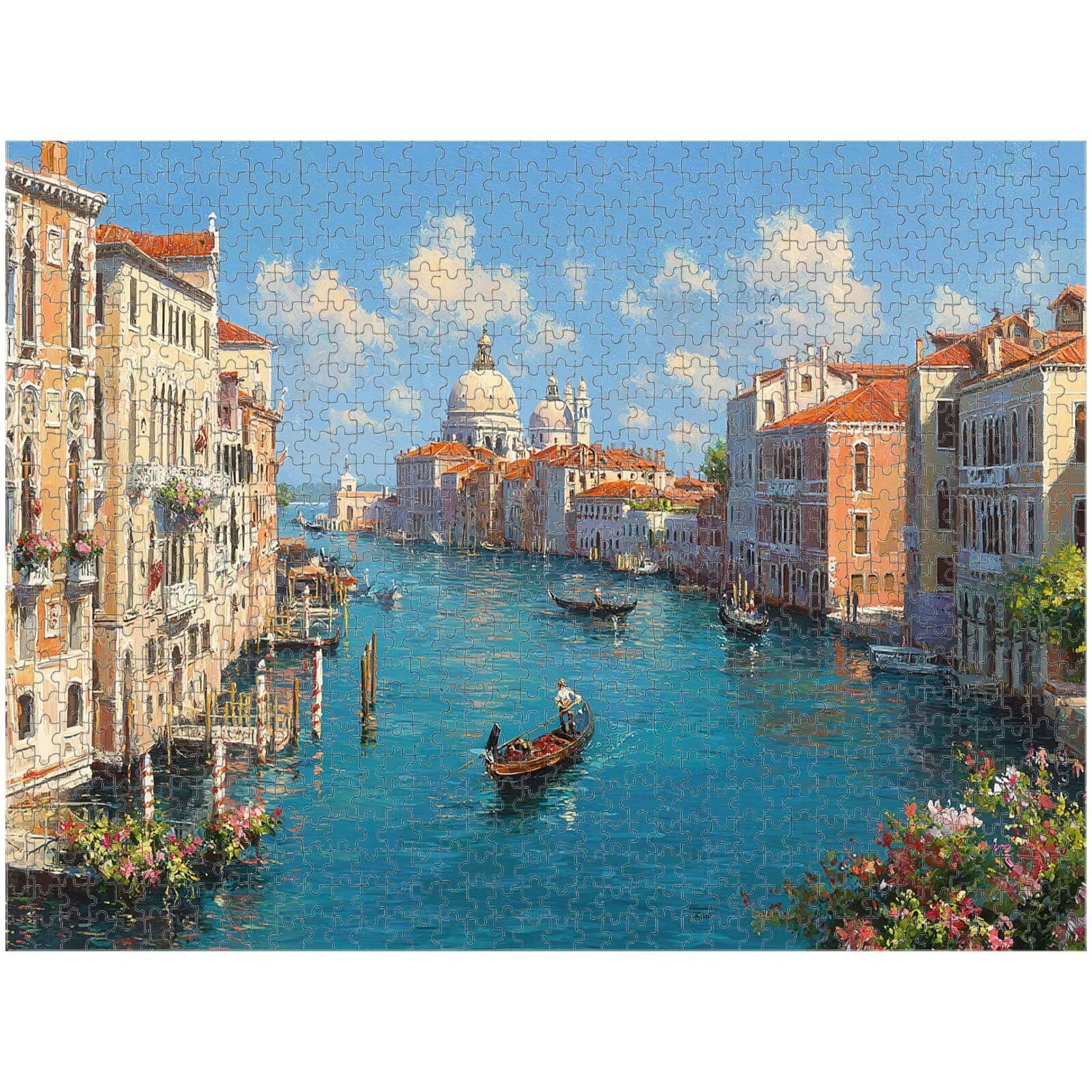 1000 Pezzi Puzzle Adulti - Italia & Barca - Decorazione Murale 1T#253