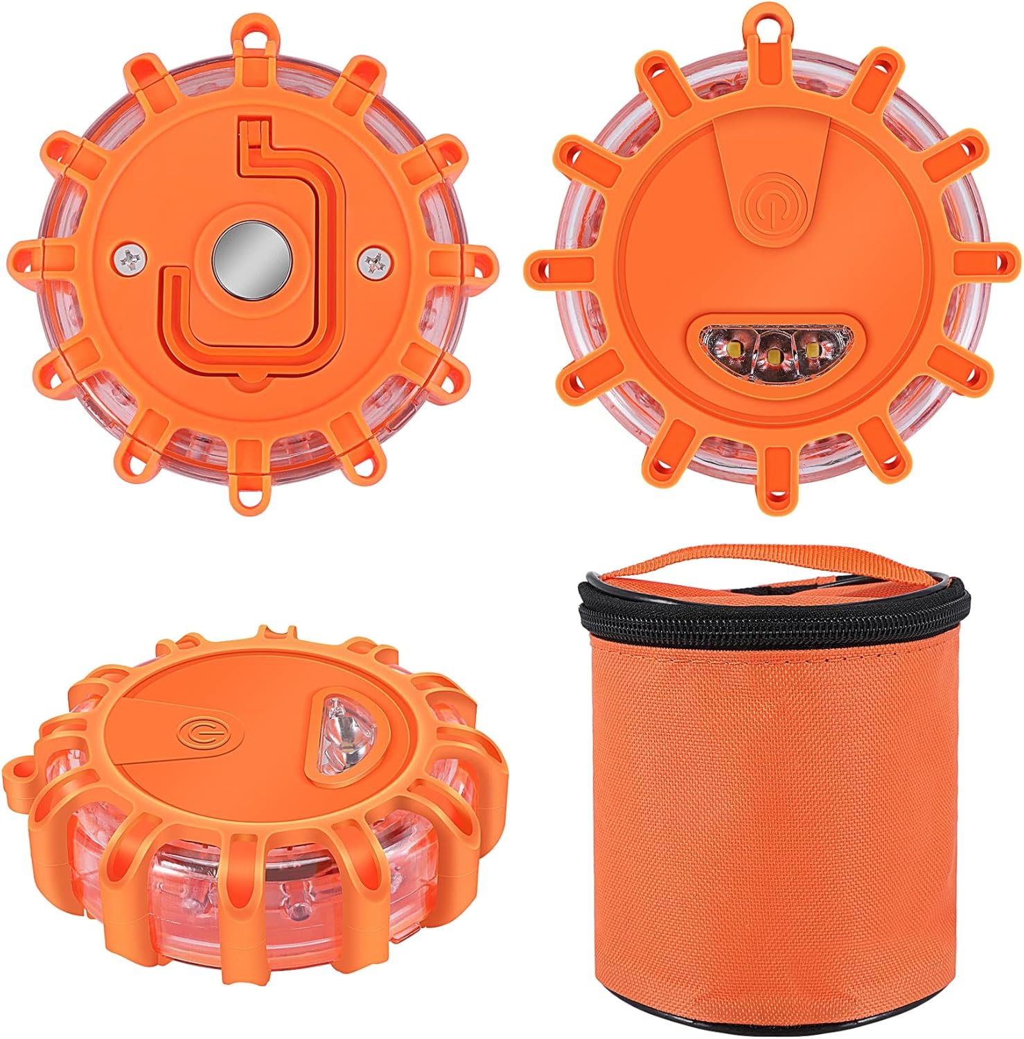 PRIZOM 3Piece LED Road Flares Emergency Lights Roadside