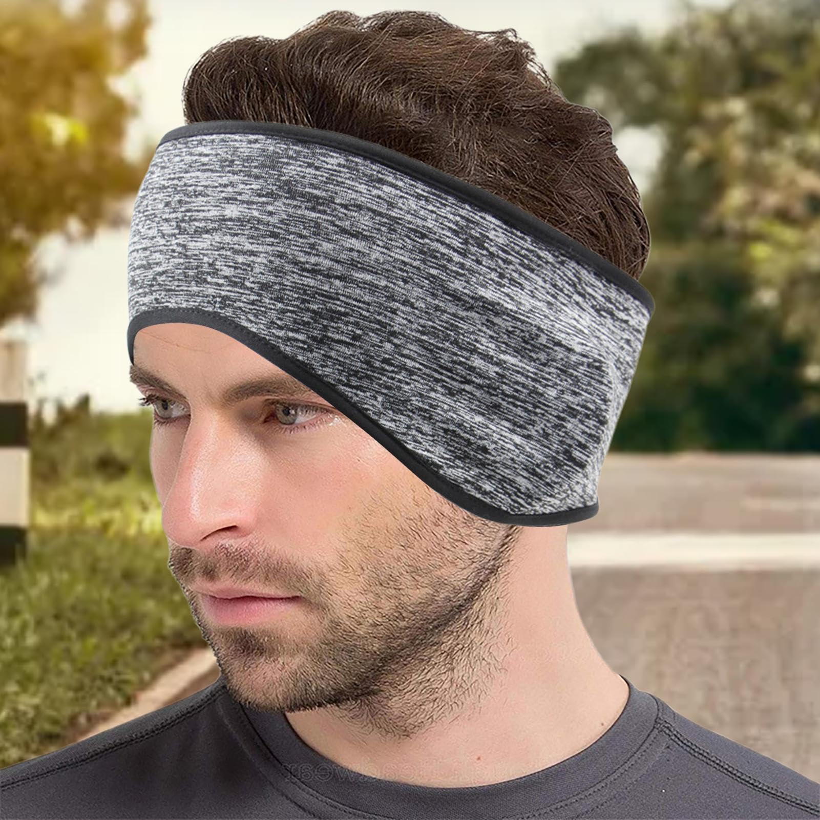 Ear Warmer Headband for Women - Soft Fleece Earmuffs Women Ear Warmer | Moisture Wicking Sweatband, Stretchy Running Gear, Cold Weather Headband for Men & Women