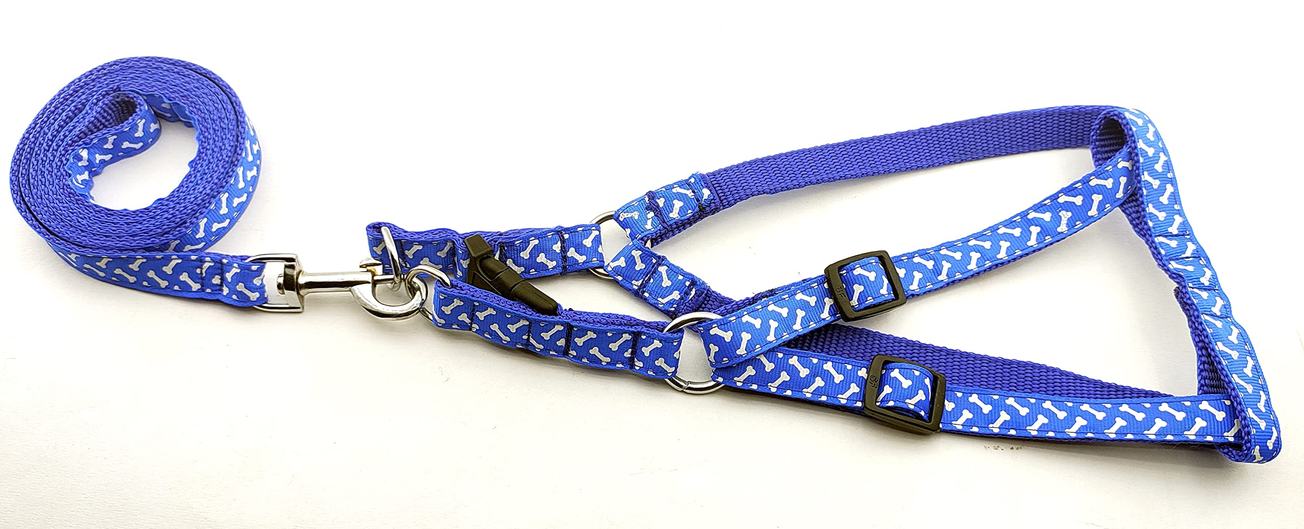 RvPaws 15 mm Bone and Dog Print Nylon Puppy Harness & Leash Set for Small Dogs & Puppies - Pack of (Harness + Leash) (Blue) (B09P3NLYCW) Amazon Price History, Amazon Price Tracker