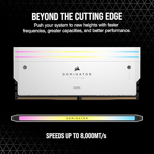 Miniatura 3 de CORSAIR Dominator Titanium RGB DDR5 RAM 64 GB (4 x 16 GB) DDR5 6000 MHz CL36 Intel XMP iCUE Memoria de computadora compatible - Blanco