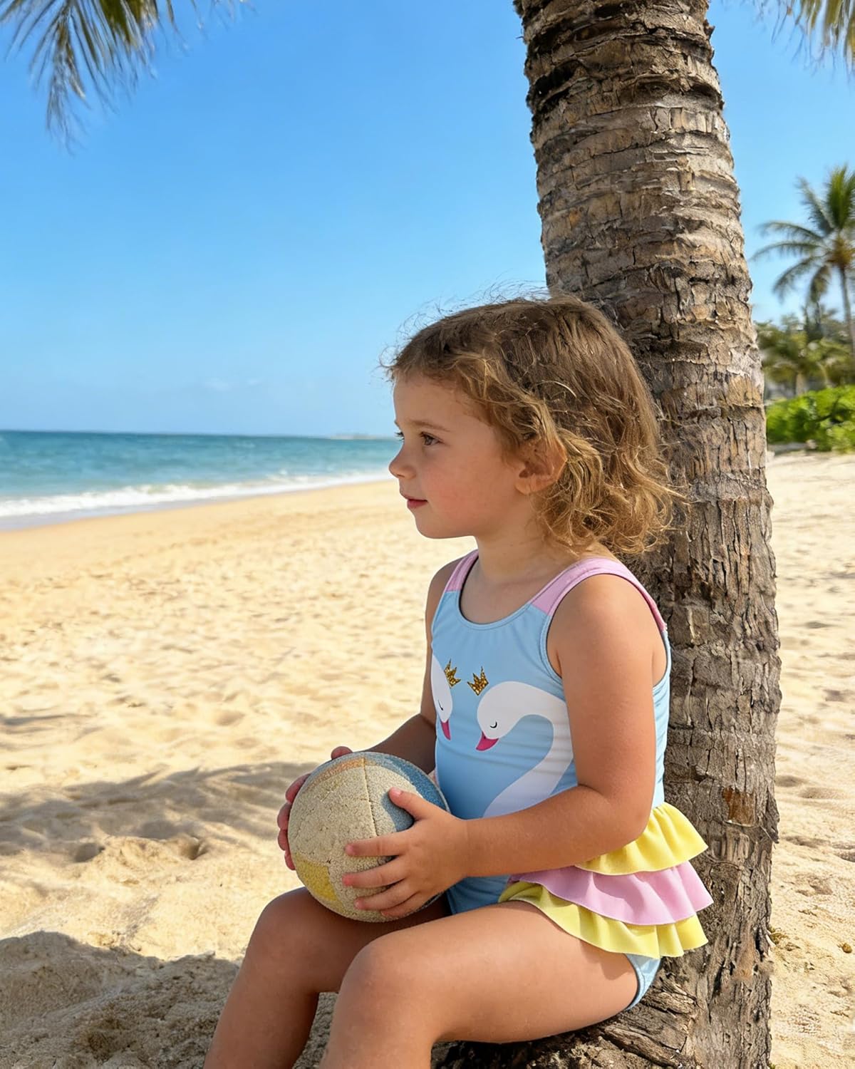 Baby Girl Infant Ruffle Swimsuit Toddler Bathing Suit One Piece Summer Beach Wear Cute Swimwear 6-24 Month 2t-4t - Image 3