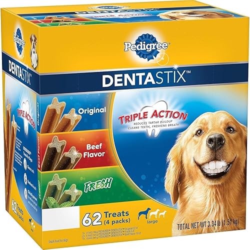 Pedigree DentaStix - Golosinas para perros con sabores surtidos 62 golosinas