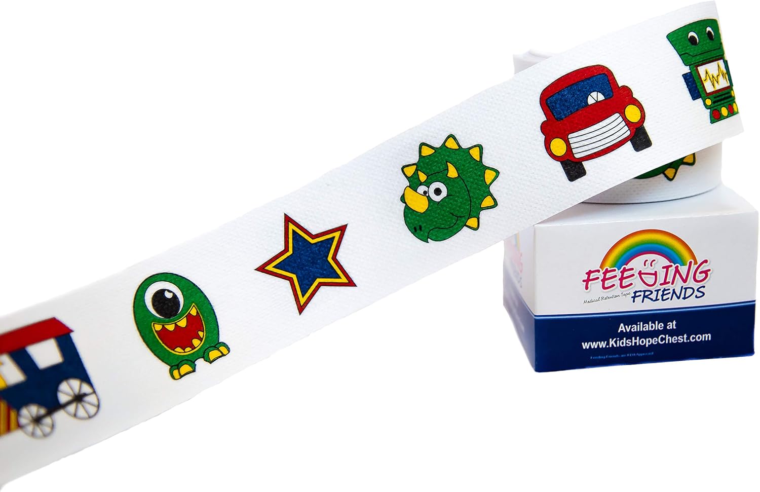 Retention Tape – Non‑Woven Adhesive Dressing for Securing NG, NJ, G‑Tubes & Oxygen Tubes – Boy Printed Design – 2” x 10 Yards