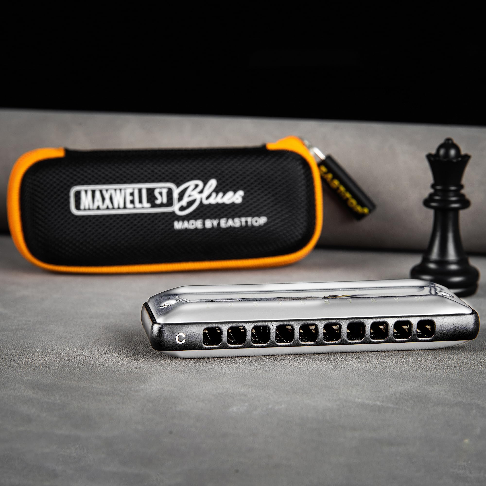 East top Harmonica Advanced Overblow and Bending Harmonica 10 trous Blues Mouth Orgue avec couverture argentée Harmonicas blues pour adultes, professionnels et étudiants