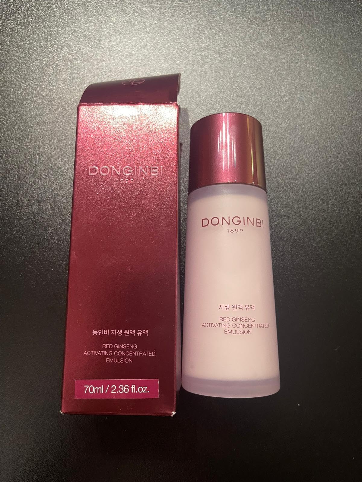 Donginbi Red Ginseng Activating Concentrated Emulsion - Vegan Firming & Skin Barrier Repair Moisturizer for Face, Korean Ginseng Skin Care , 2.36 floz