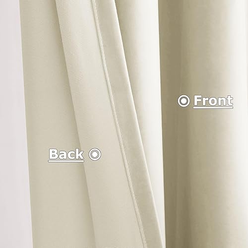 Miniatura 4 de Frelement Cortinas de terciopelo para oscurecer la habitación, cortinas con ojales para barra transversal y riel, cortinas con aislamiento térmico