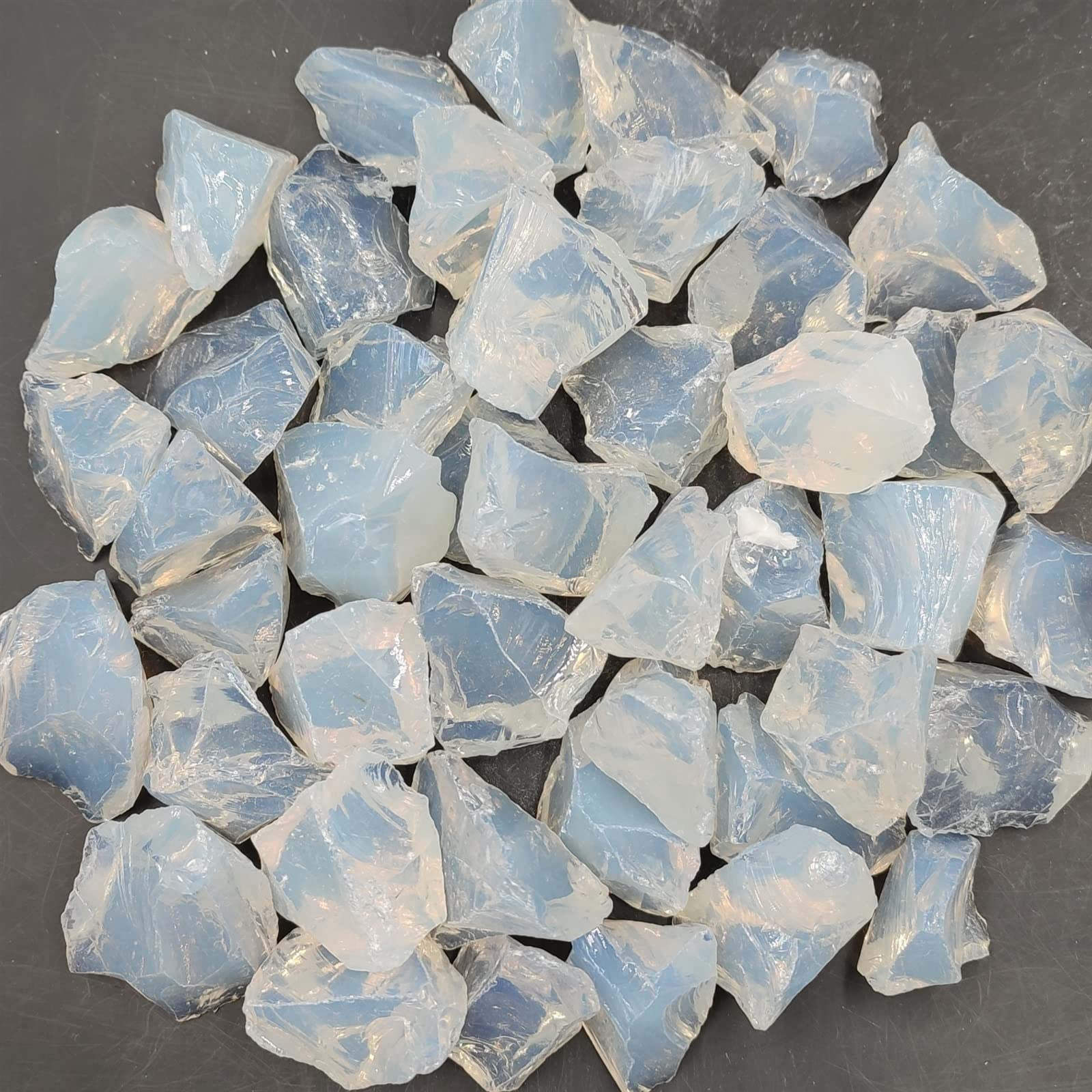 BUSOTH Natural Crystal Rough 100g Bulk Lot Opalite Raw Stone Quarte Aquarium Home Decoraion Garden Landscape Ornament 3-5pcs