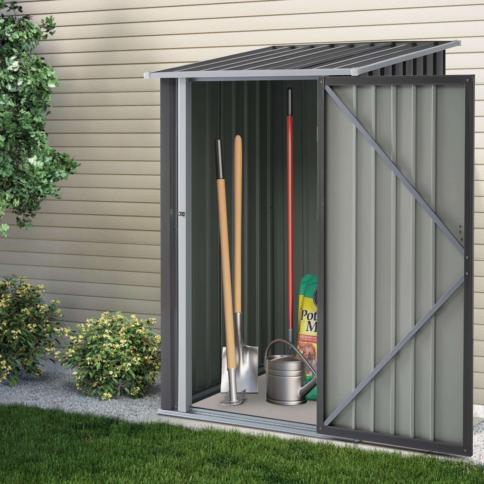 Amazon.co.jp: 【可動棚なし】OSJ 戸外収納庫 物置 屋外 屋外収納  