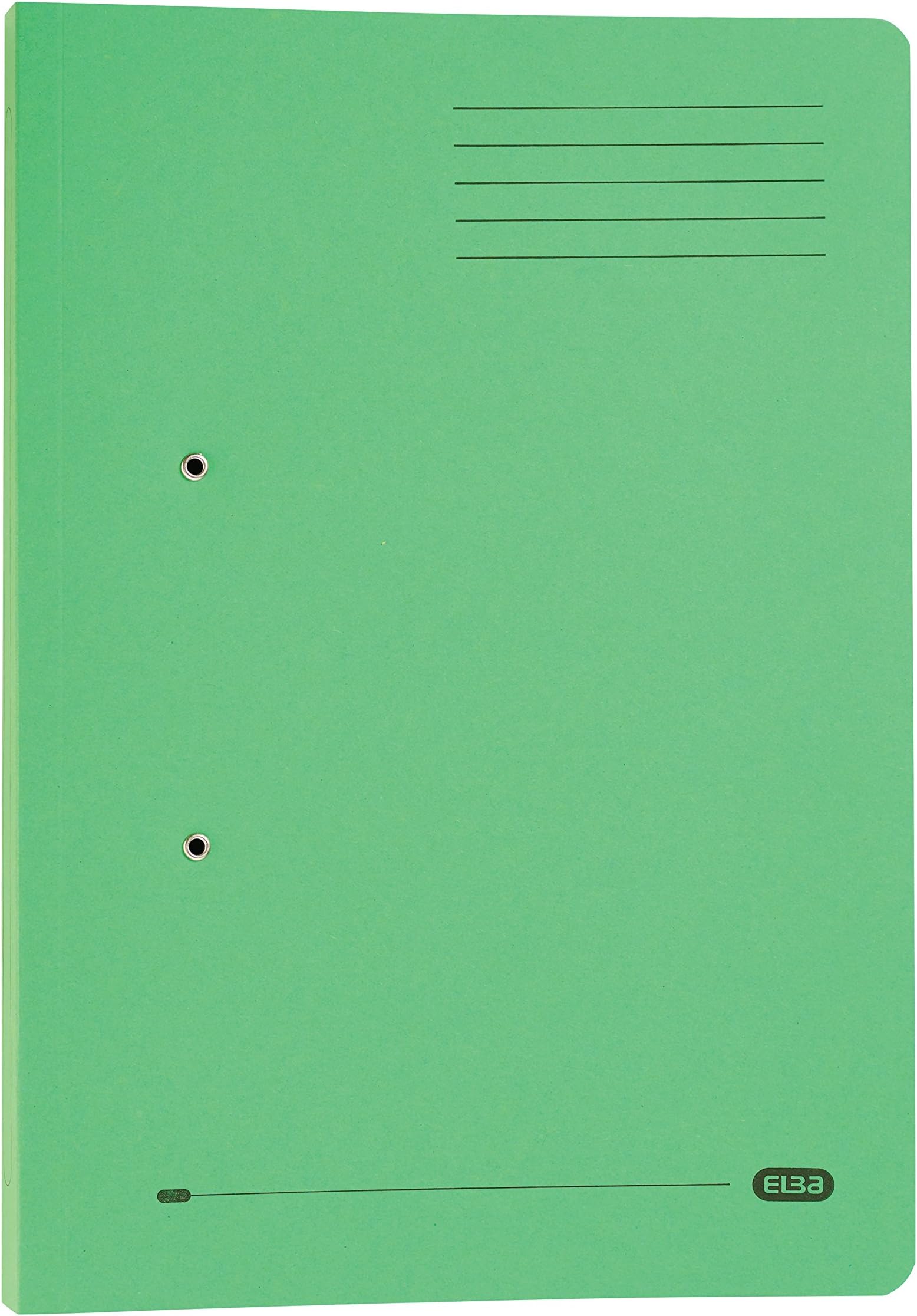 ElbaStrongline Spring Pocket Files, 36mm Capacity Foolscap Green - Pack of 25