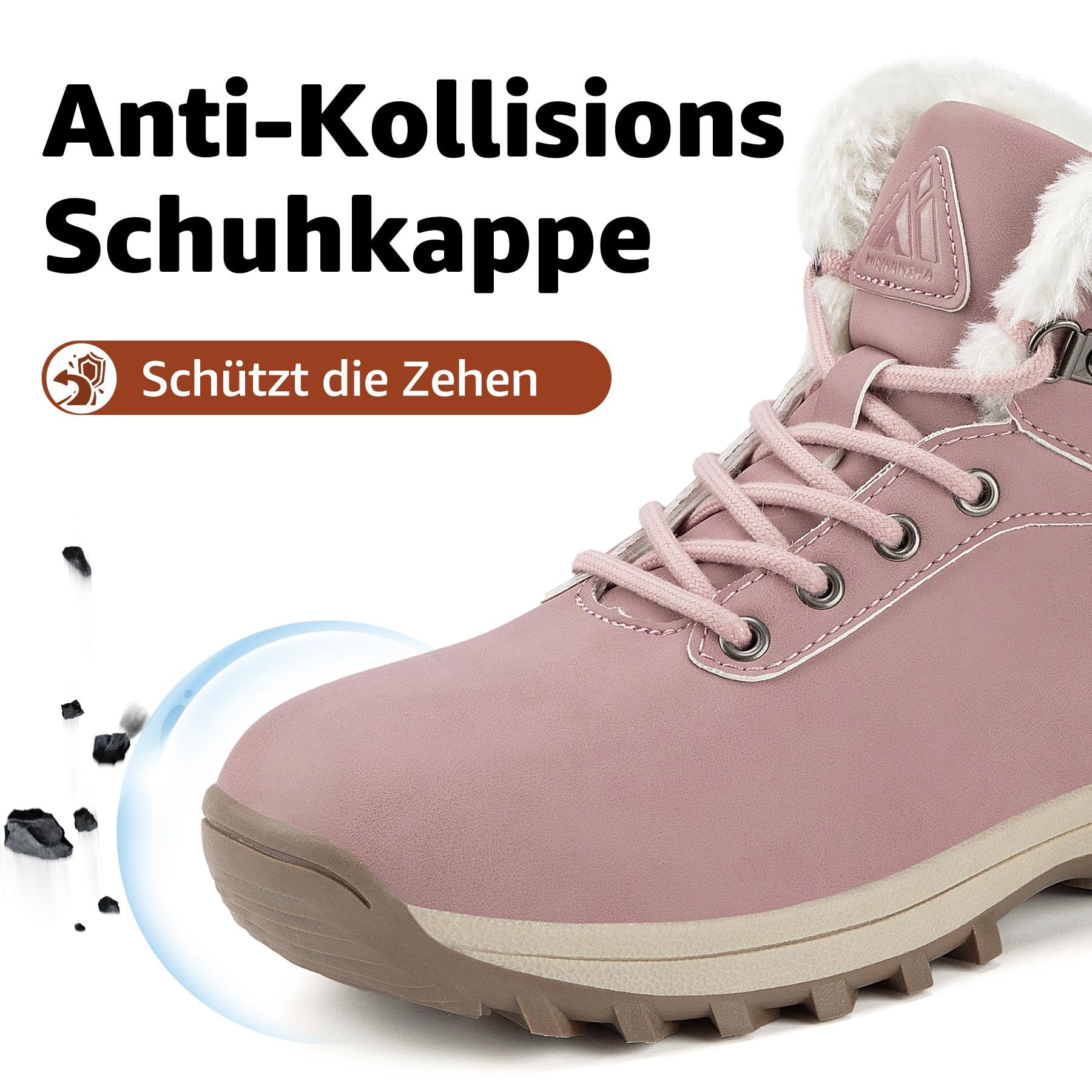 Mishansha Uomo Scarpe Invernali Donna Stivali da Neve Calda Impermeabili Outdoor Sneakers da Trekking Taglia 36-48 EU