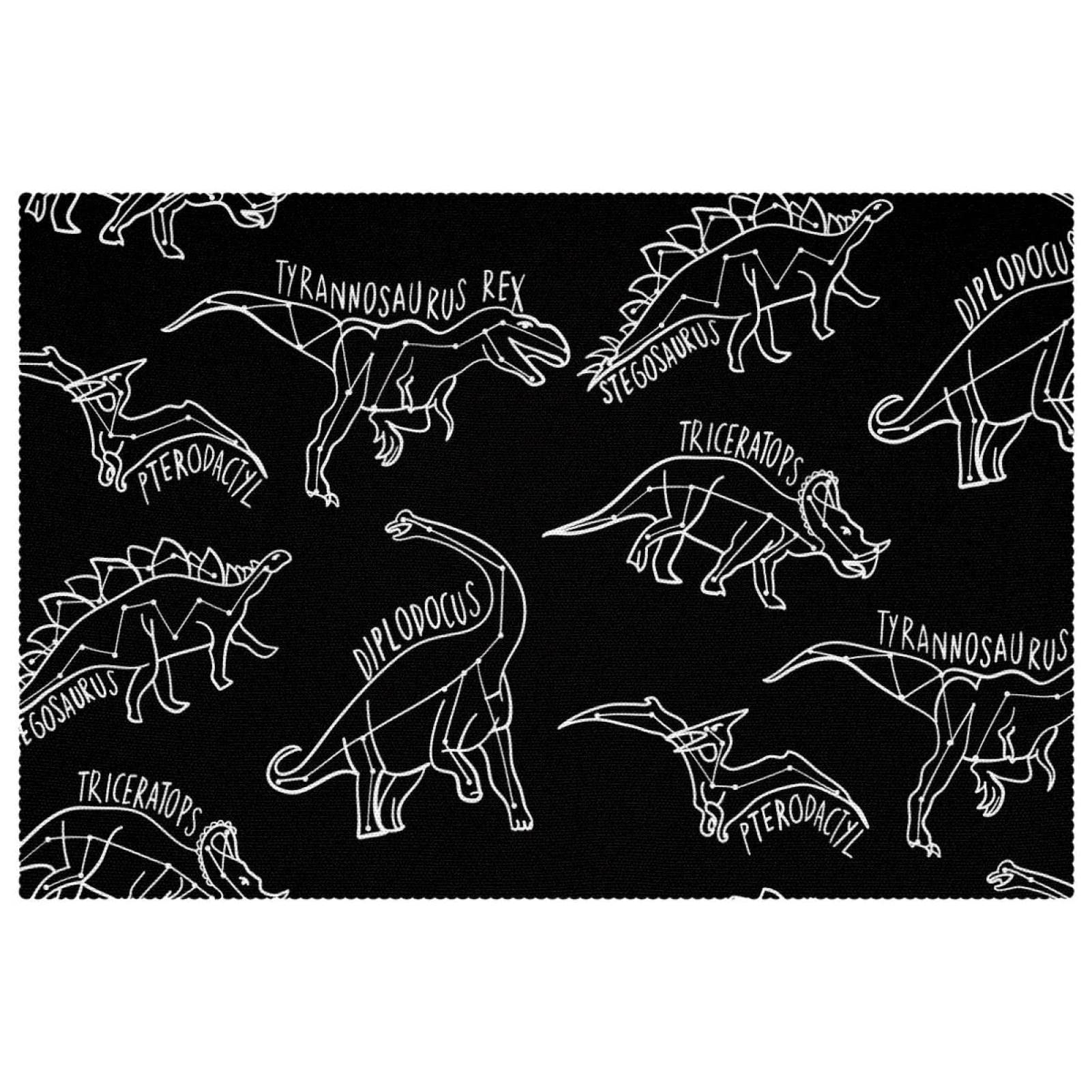 Sets de table dinosaures lot de 6 antidérapants et résistants 30x46cm