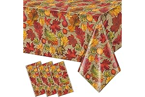 Disposable 3-Pack Plastic Wall Dining Table Autumn Decoration