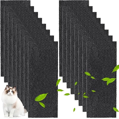 Paquete de 16 filtros de carbono compatibles con Litter-Robot 3, repuesto de arena de carbón activado para autolimpieza caja de arena para gatos,