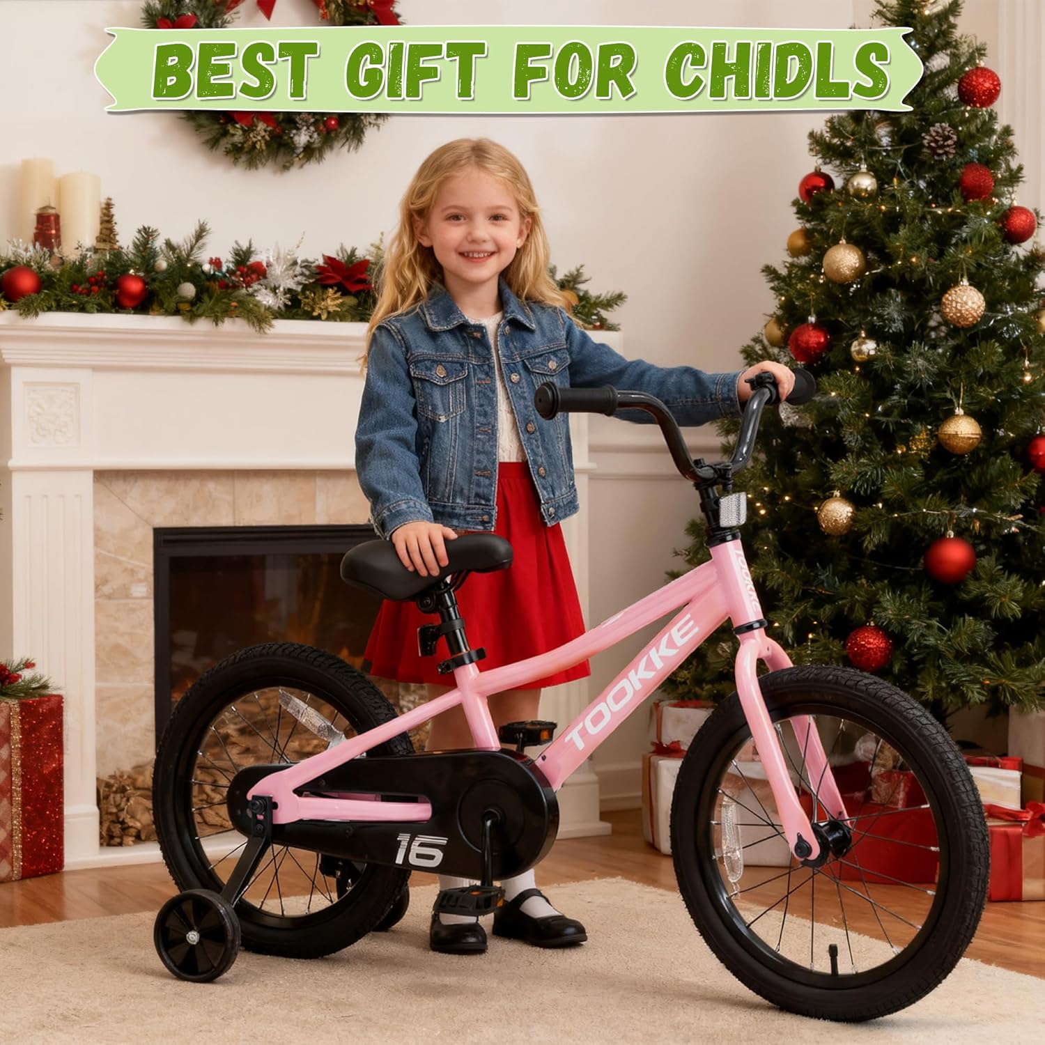 Kids Bike, 16 20 Inch Childrens Bike for Boys & Girls Ages 4-13 Years Old with Training Wheels or Kickstand, Multicolor to Choose, Adjustable Seat, Handbrake or Coaster Brake