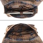 Leather briefcase 18 inch laptop messenger bag for men and women best satchel office bag by KPL
