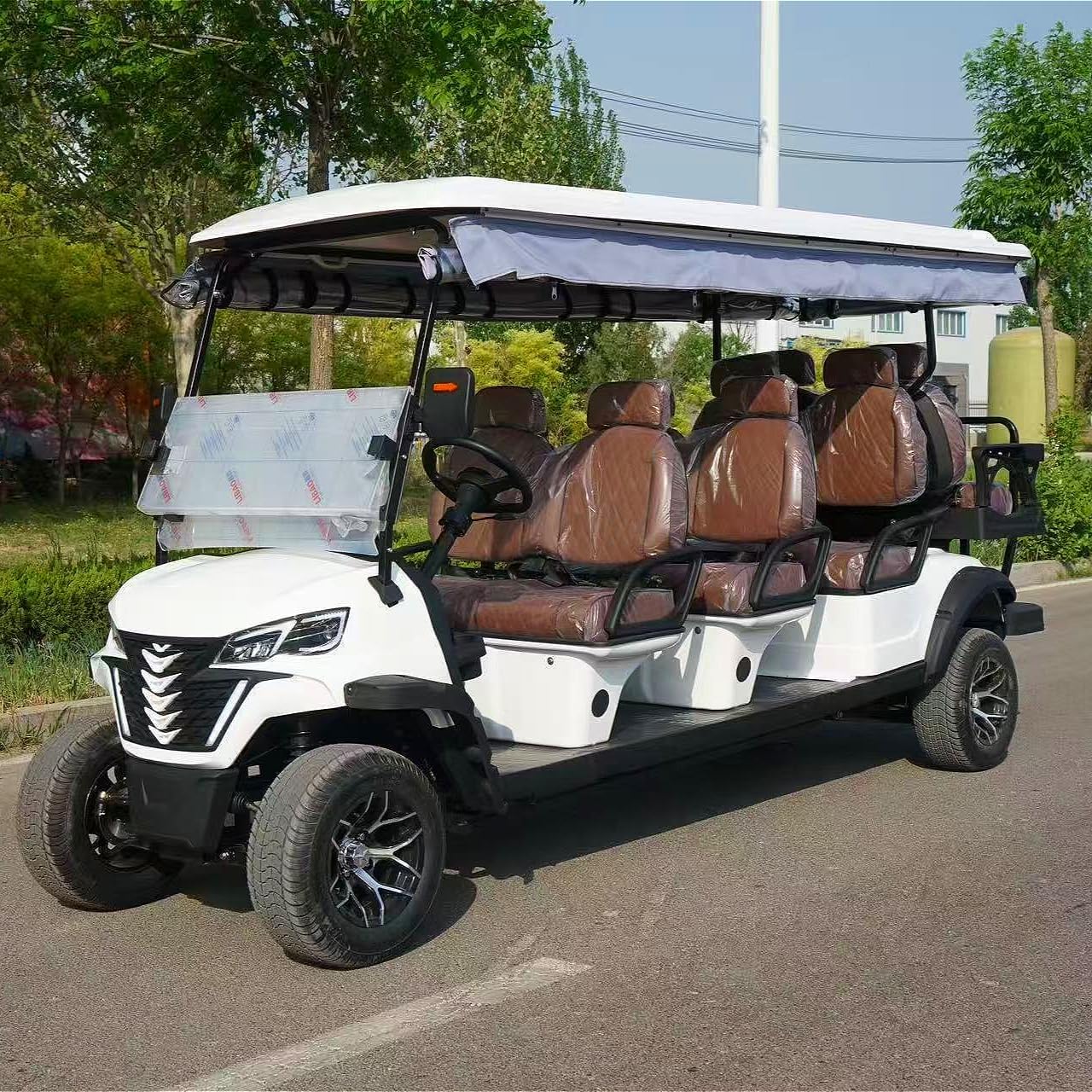 Electric Sightseeing Vehicle, 6-Seater Tour and Staff Transport, Commercial Multi-Passenger Cart - Extended Battery Life, Durable Frame, for Resort and Park Operations
