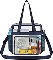 Vista 16 de Bolsa de mano transparente Oraben aprobada por el estadio 12 x 6 x 12 Bolsa de estadio para trabajo, deportes, juegos, gimnasio