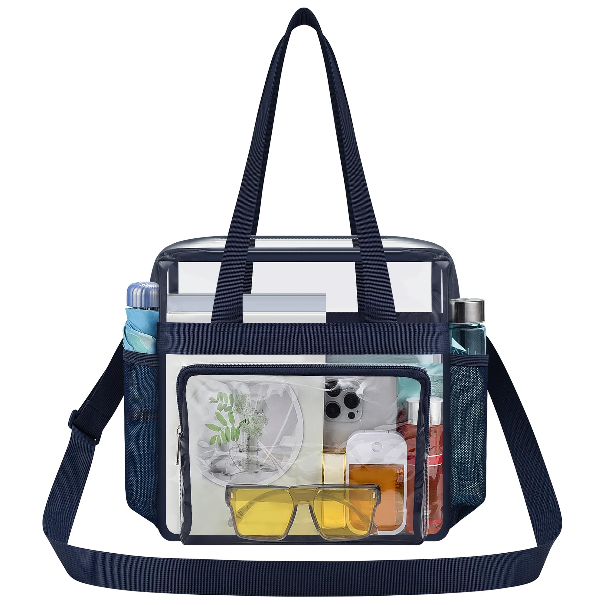 Oraben Clear Tote Bag Clear Bag Stadium Approved 12x6x12 Stadium Bag for Work, Sports Games,Gym