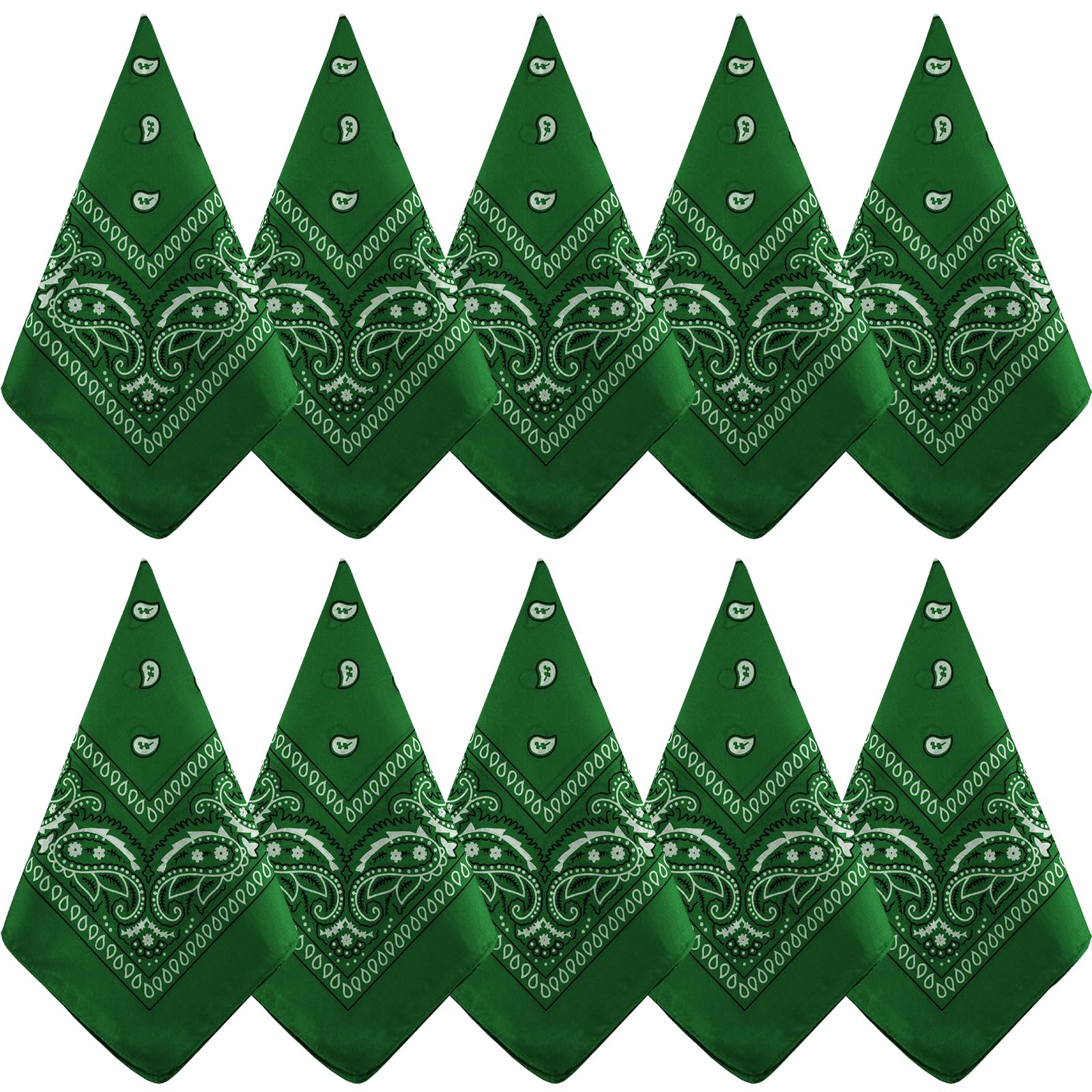 NACHLYNN 10/20pcs Paisley Bandanas Assorted Bandanas Cowboy Polyester Headbands Square Scarf Headwear