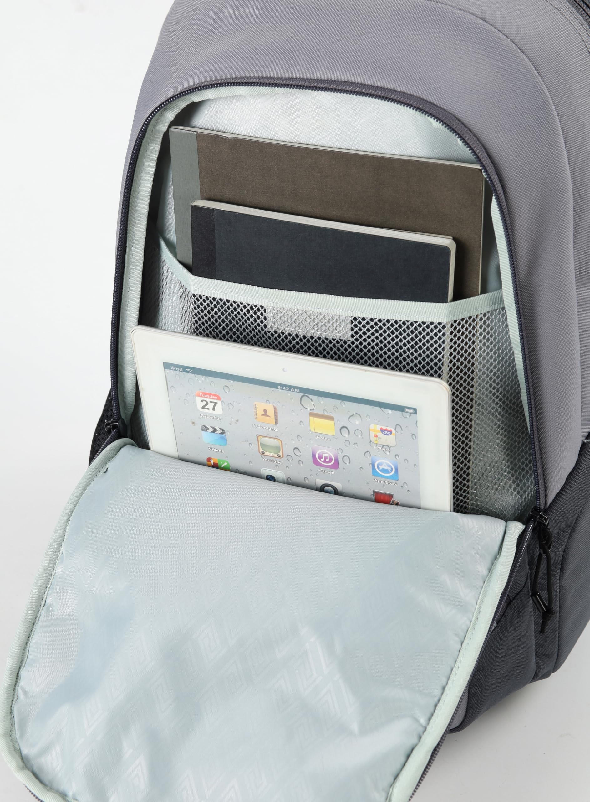 Nitro Chase plecak szkolny z organizerem, plecak szkolny z kieszenią na laptopa o przekątnej ekranu 17", szary (Graphite), 35L, Plecak