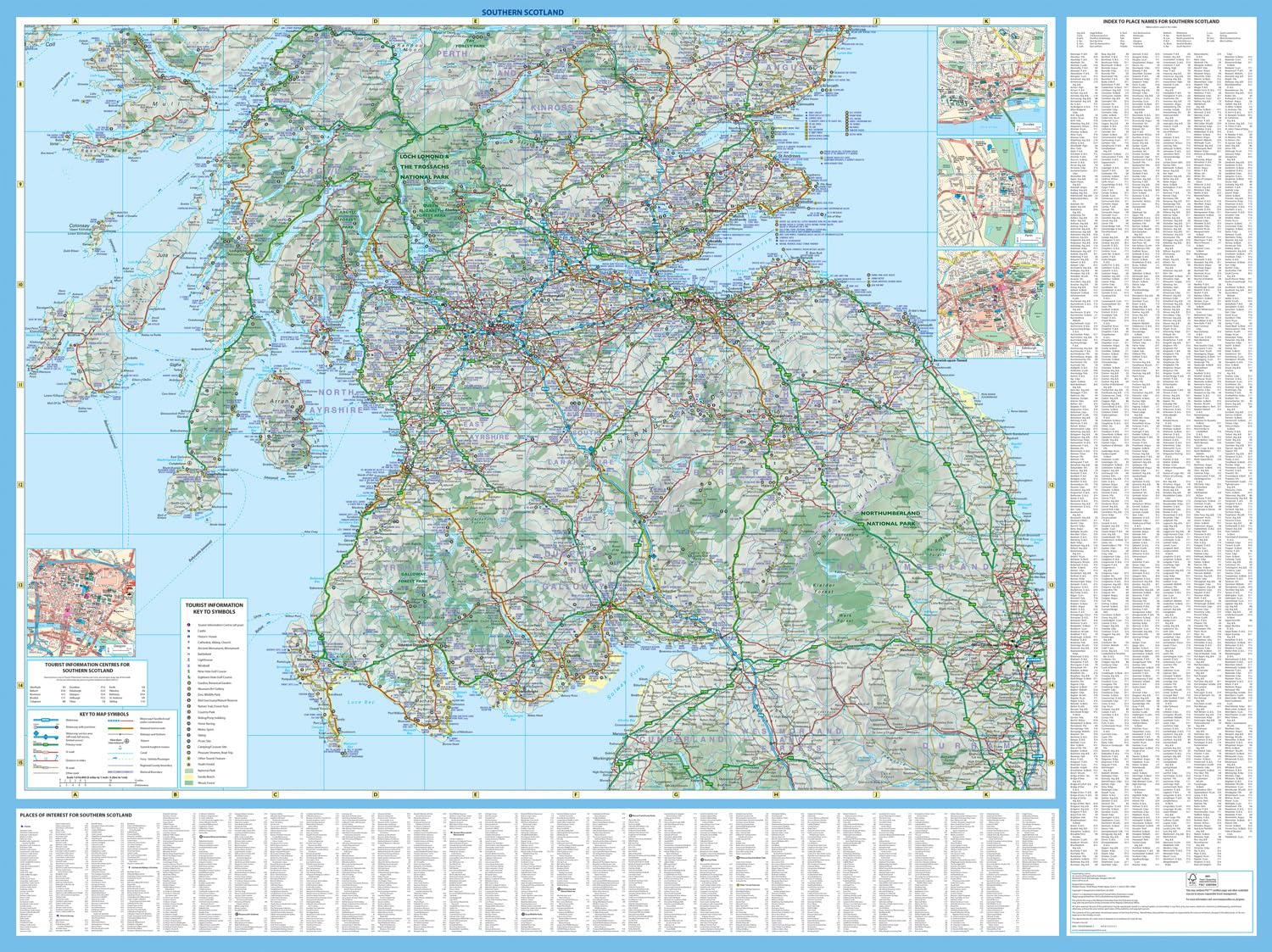 Scotland Touring Map: Ideal for exploring Scotland