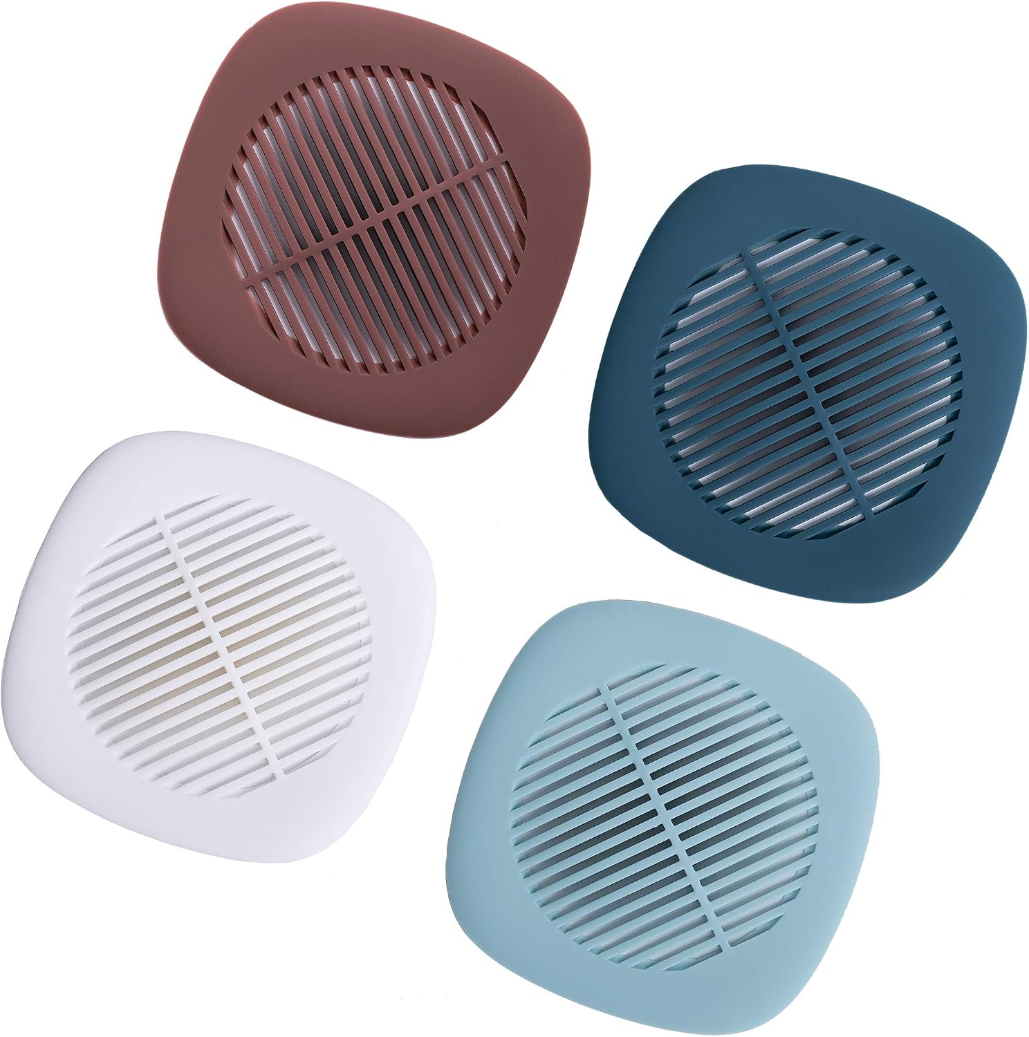 Drain Hair Catcher Silicone Shower Drain Hair Hrap Drain Stopper Cover for Bathroom Bathtub and Kitchen, Rubber Sink Strainer Silicone Filter Home Drain Cover (9 Pack)