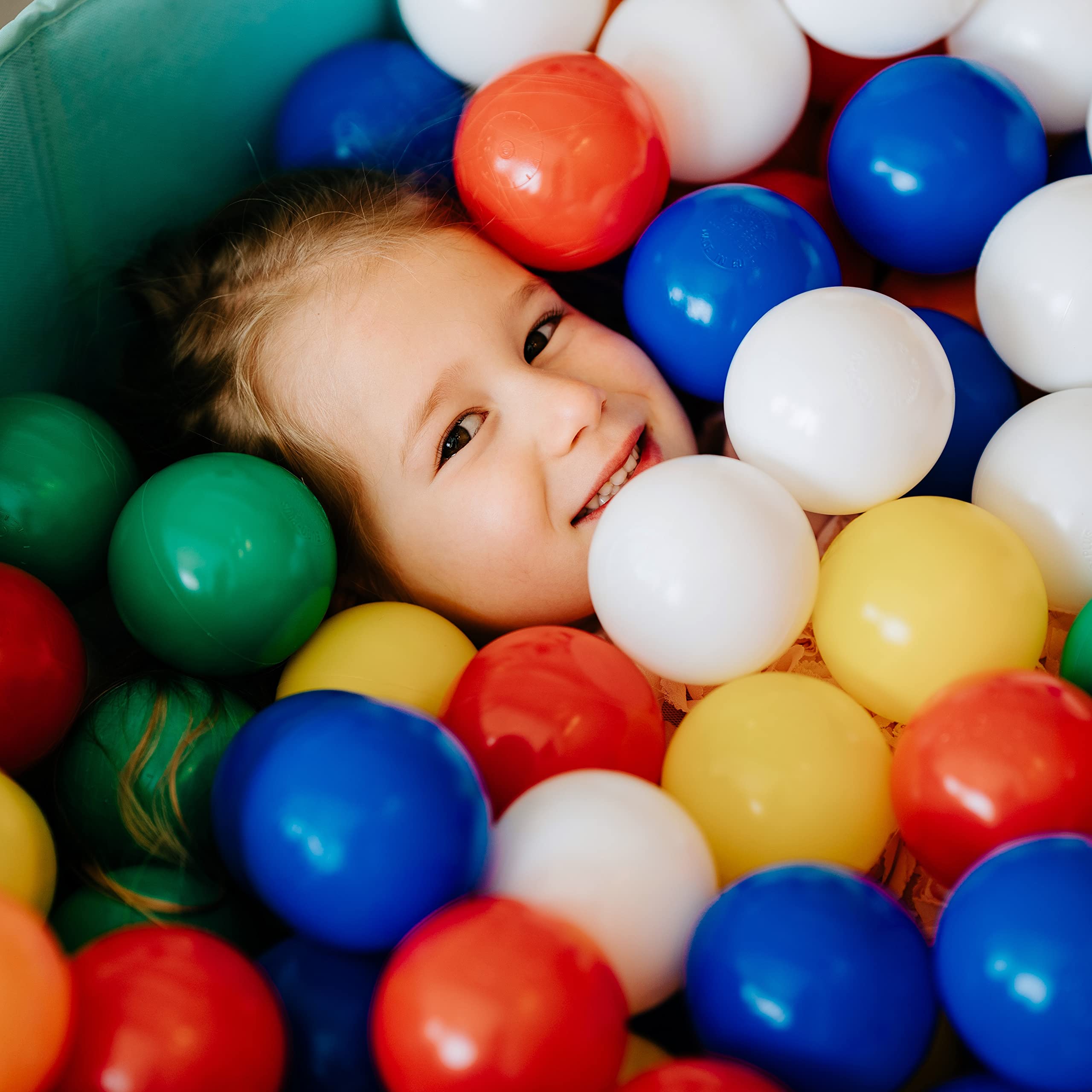 Euro-Plus 6 cm Einheitsgröße BPA frei Bälle Für Bällebad Spielbälle Baby Kinder Plastikbälle Farbe Mix Made in EU