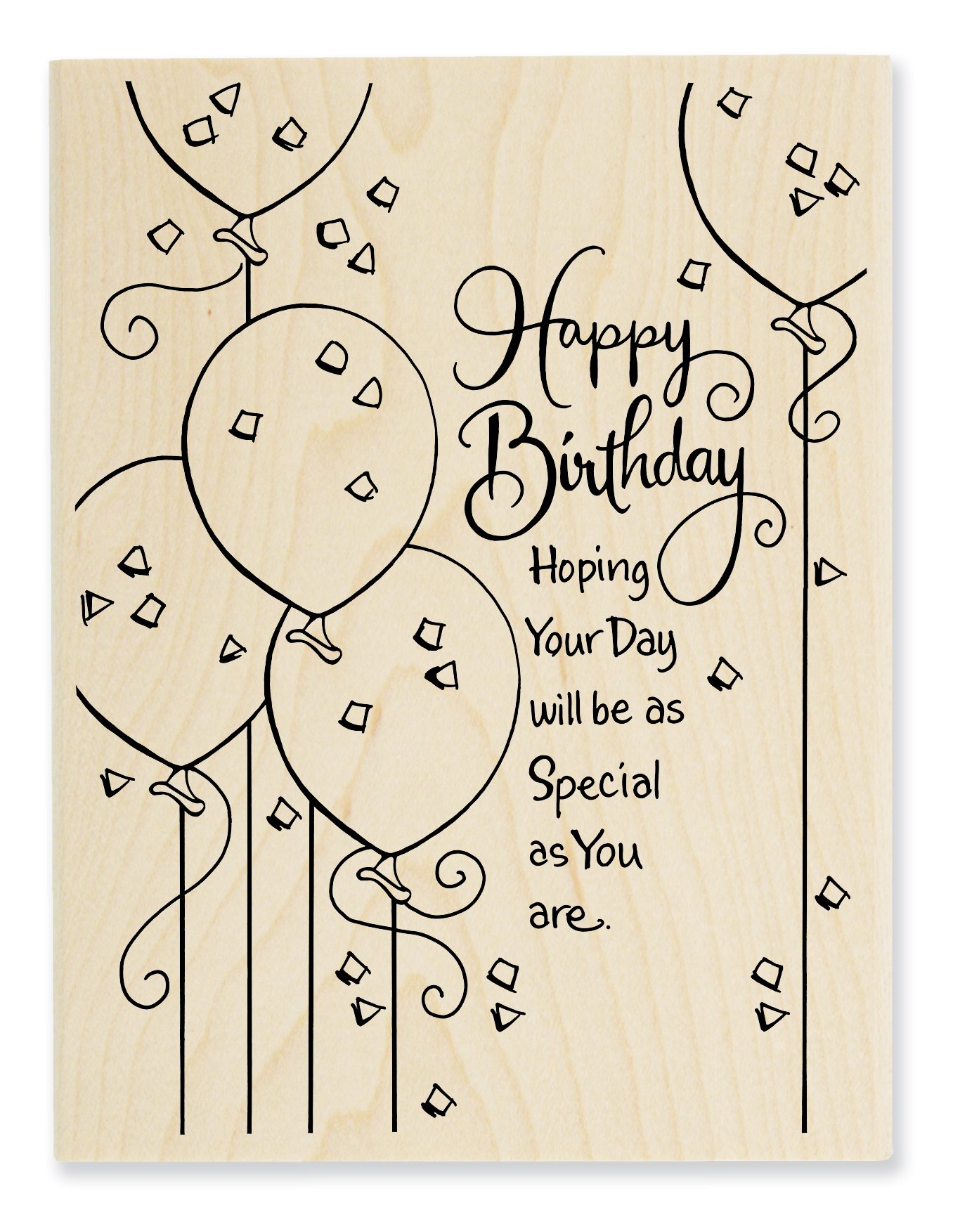 Stampendous Tampon en bois, ballons d'anniversaire